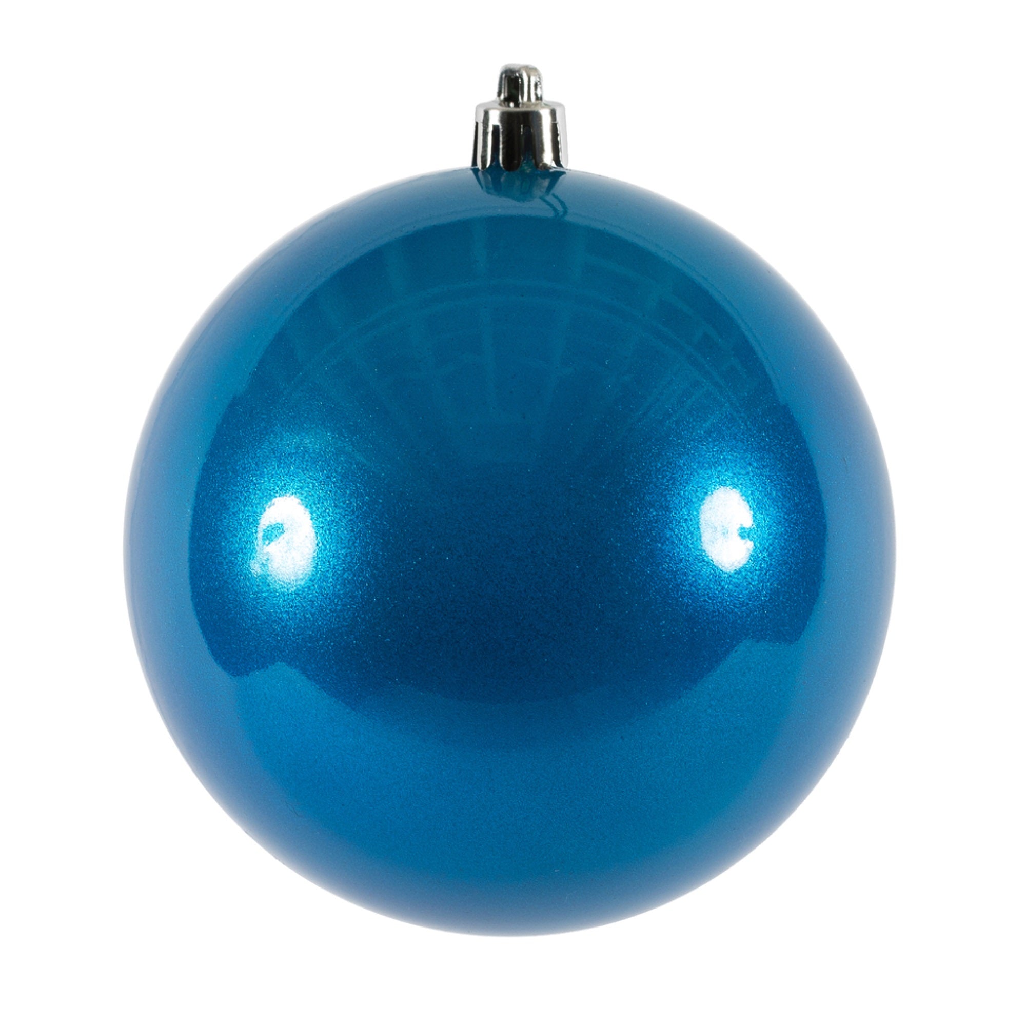 Vickerman 4″ Blue Candy Ball UV Drilled 6/Bag - N591002DCV