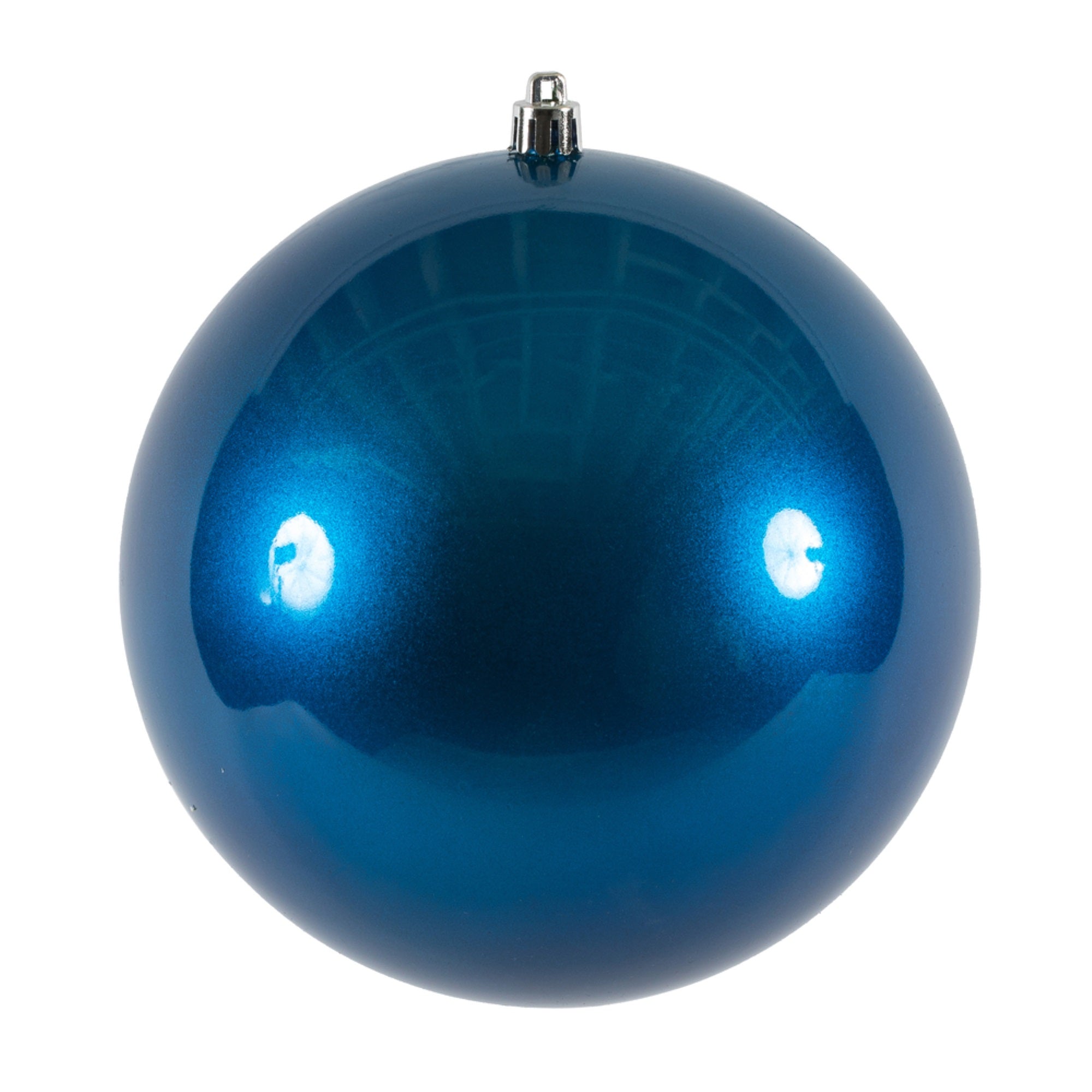 Vickerman 6″ Blue Candy Ball UV Drilled 4/Bag - N591502DCV