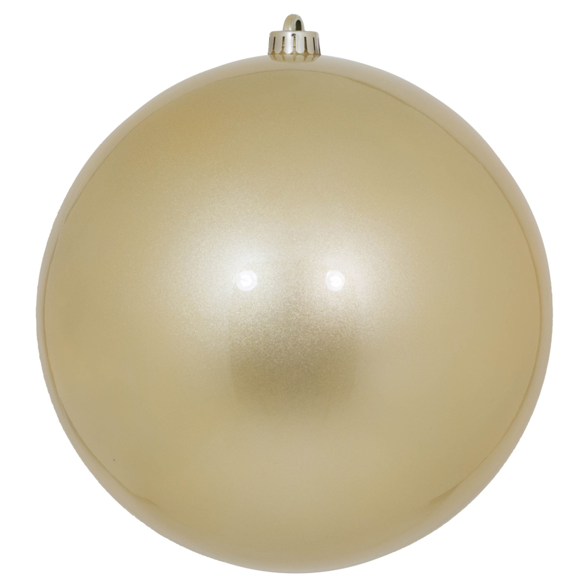 Vickerman 10″ Champagne Candy Ball UV Drilled Cap - N592538DCV