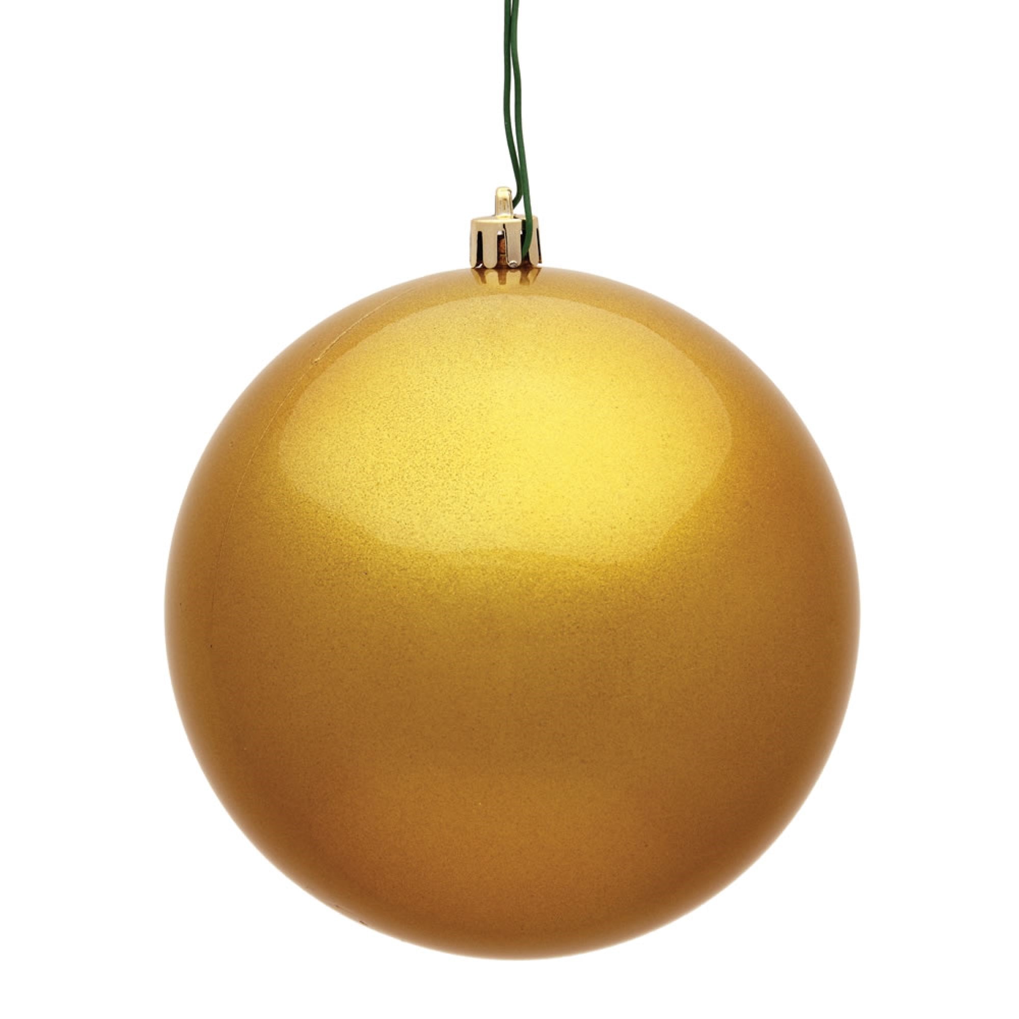 Vickerman 12″ Honey Gold Candy Ball UV Drilled Cap - N593037DCV