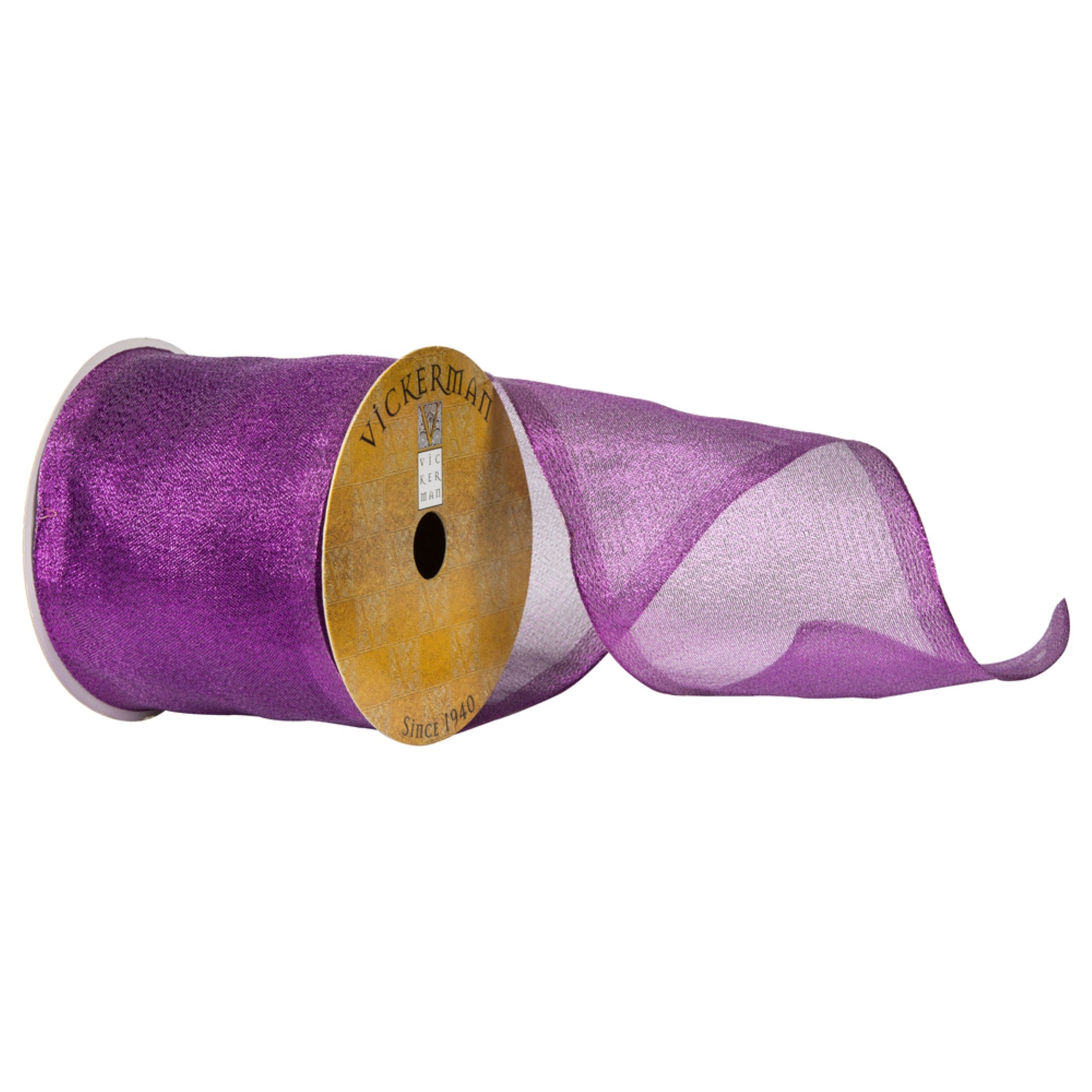 Vickerman 4 x 10yd Plum Shiny Wired - Q170124