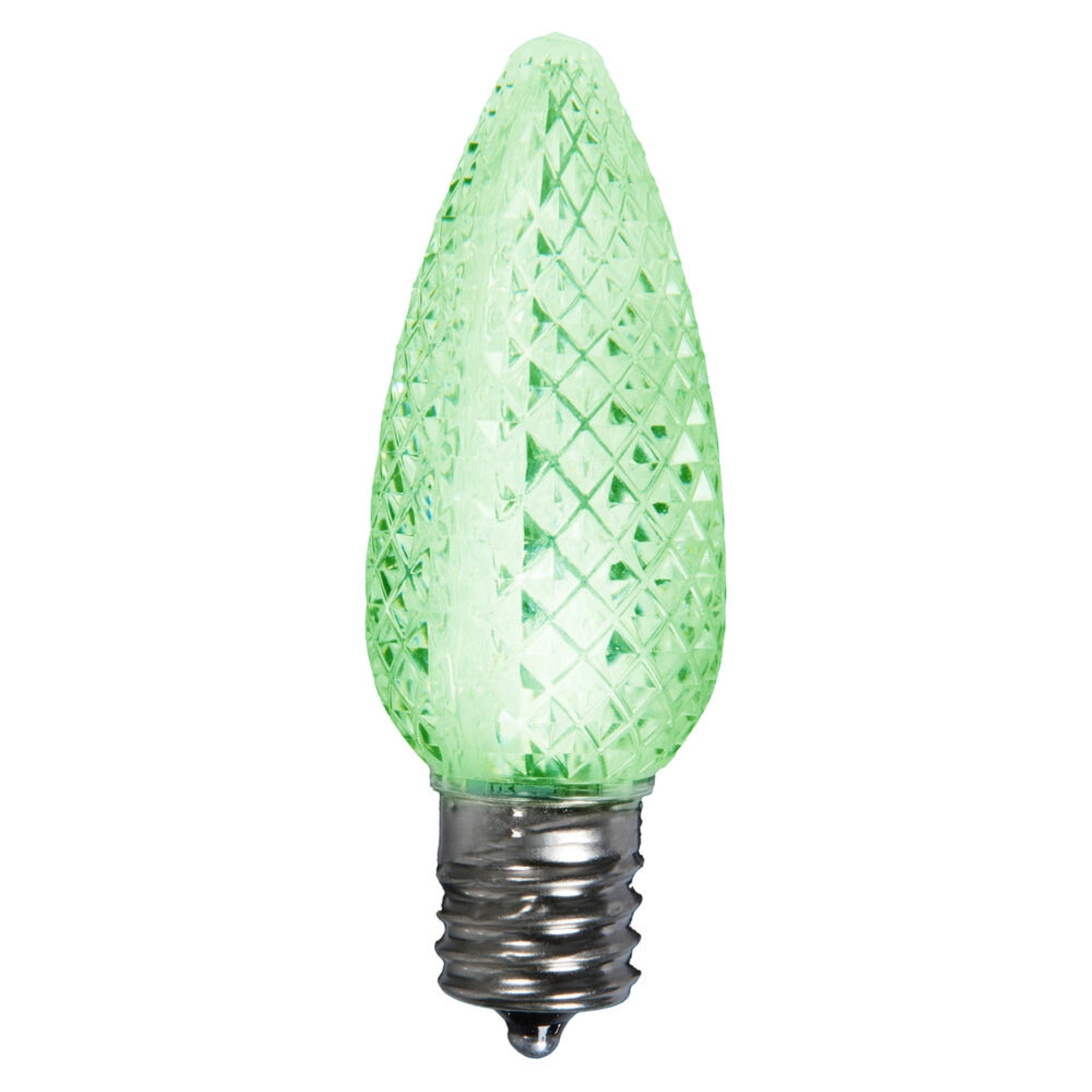 Vickerman C7 Faceted LED Lime Bulb .96W 25/Box - XLEDC7E-25