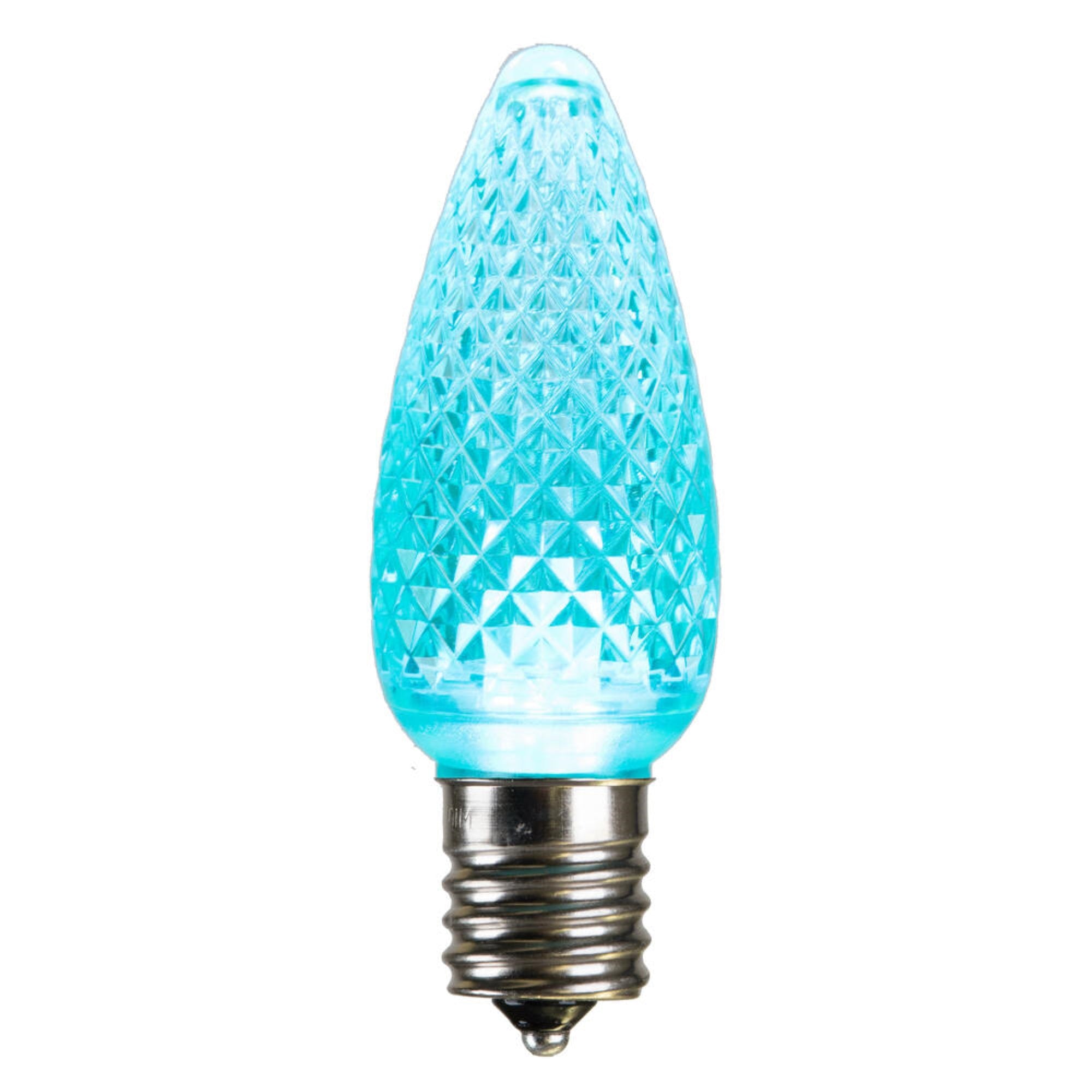 Vickerman C9 Faceted LED Teal Twinkle Bulb 25/Box - XLEDC9LT-25