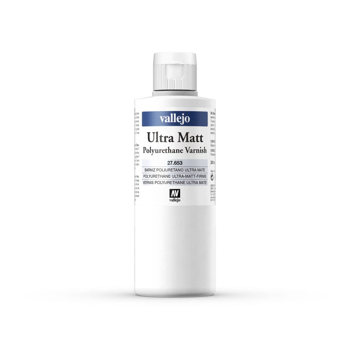 Vallejo 27653 Polyurethane Permanent Varnish Ultra Matt (200Ml)