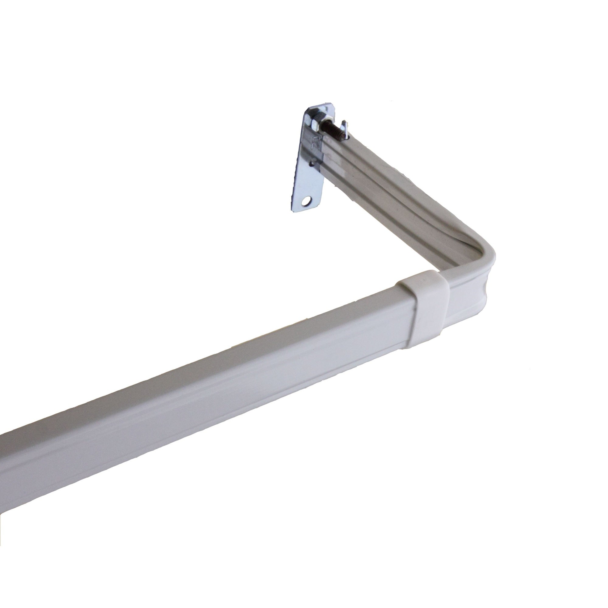 Lockseam 3″ Clearance Curtain Rod 48-84 inch - White