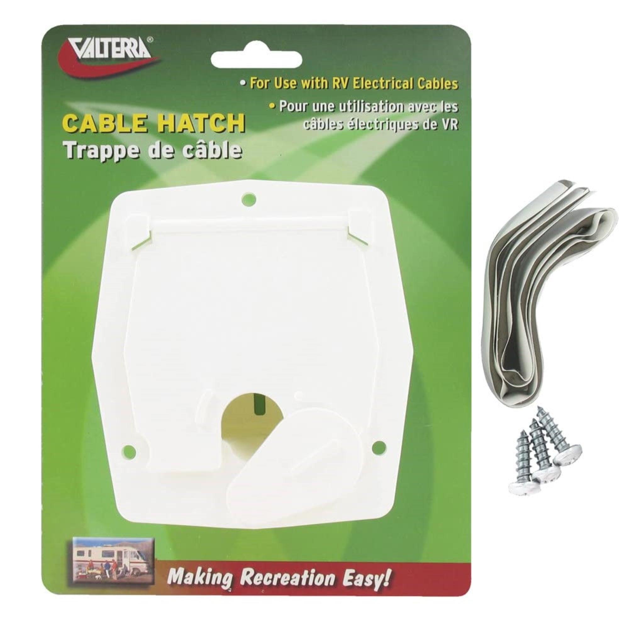 Valterra A10-2143Vp White Small Square Cable Hatch
