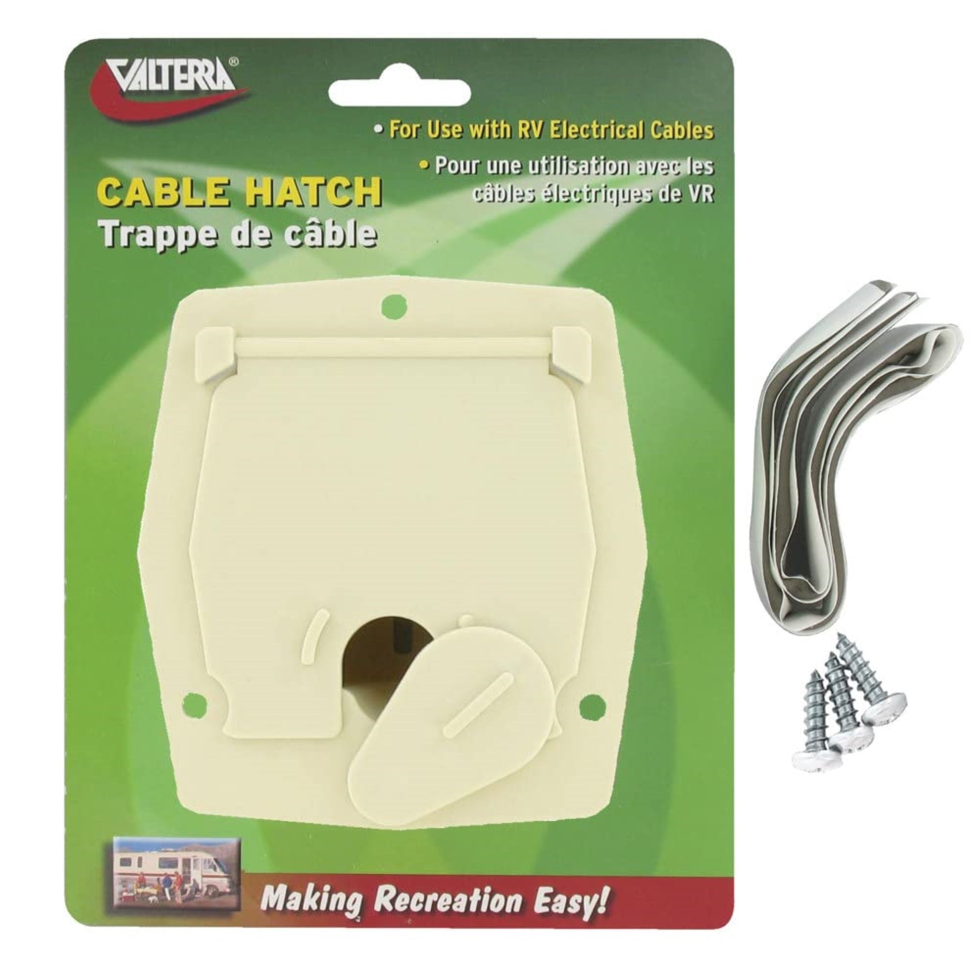 Valterra A10-2144Vp Colonial White Small Square Cable Hatch