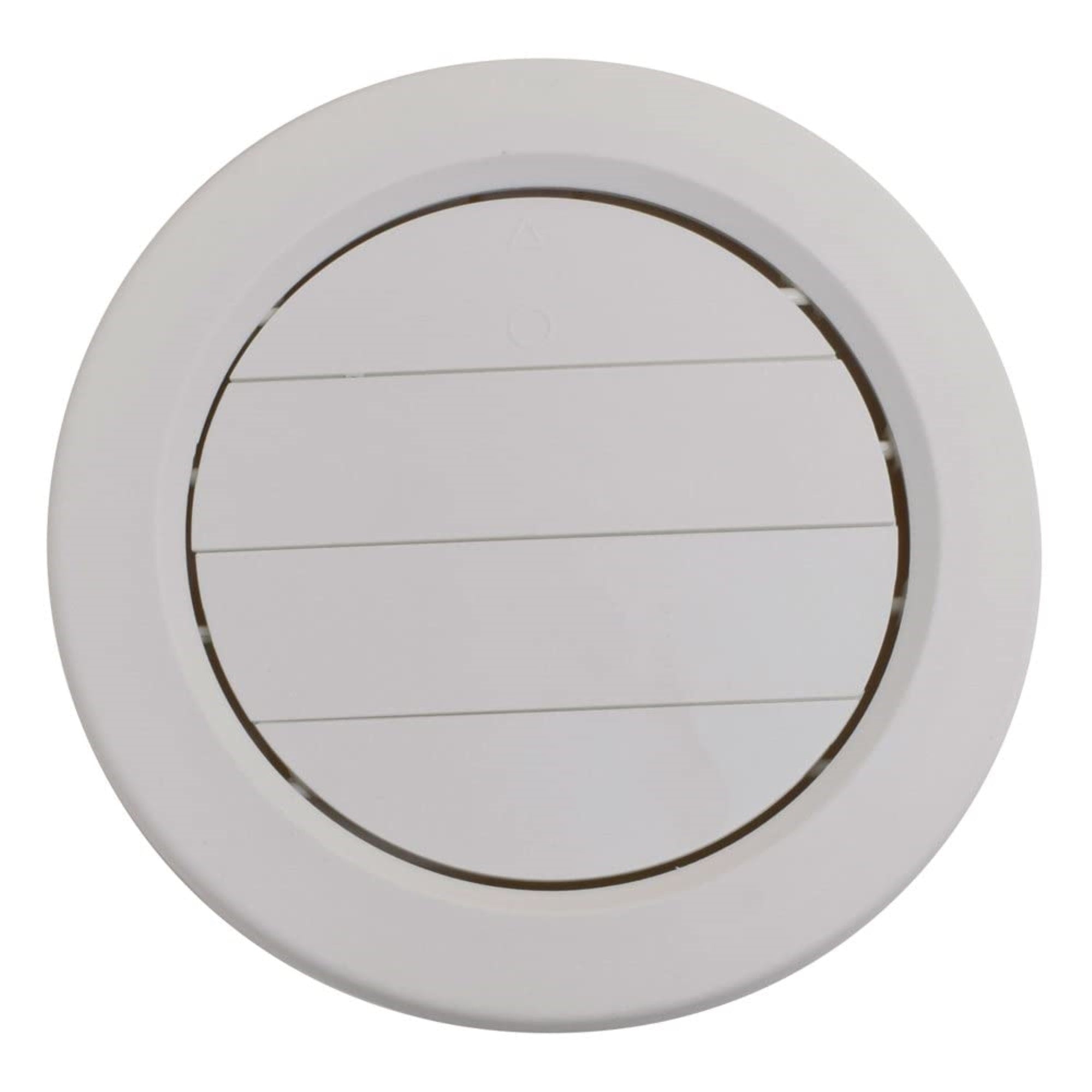 Valterra A10-3359Vp Dampered Heating And A/C Register With 360 Rotation - 5-1/2' Id X 6-7/8' Od, Medium White