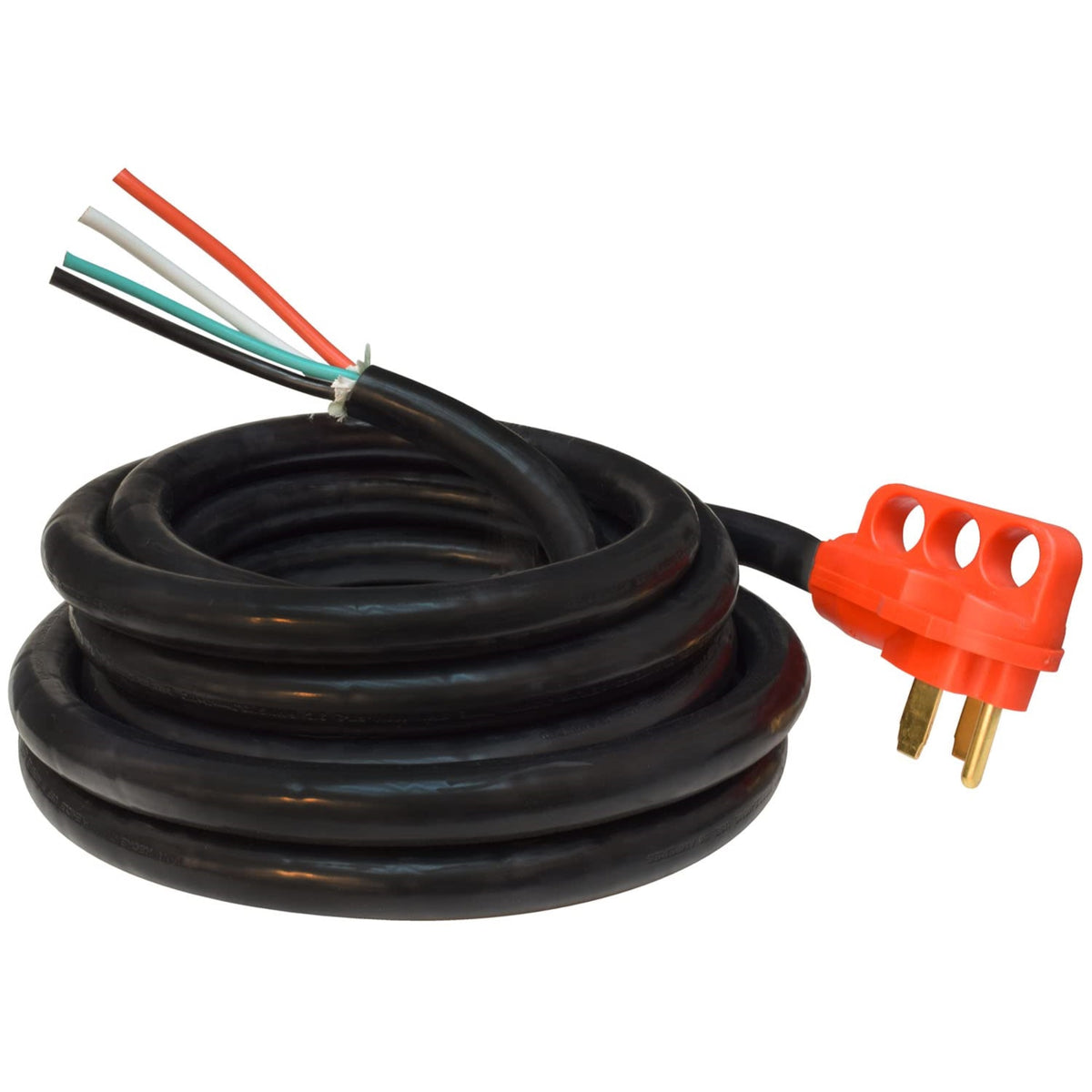 Valterra A10-5025End Mighty Cord 50 Amp Non-Detachable Power Cord W/Handle - 25', Red