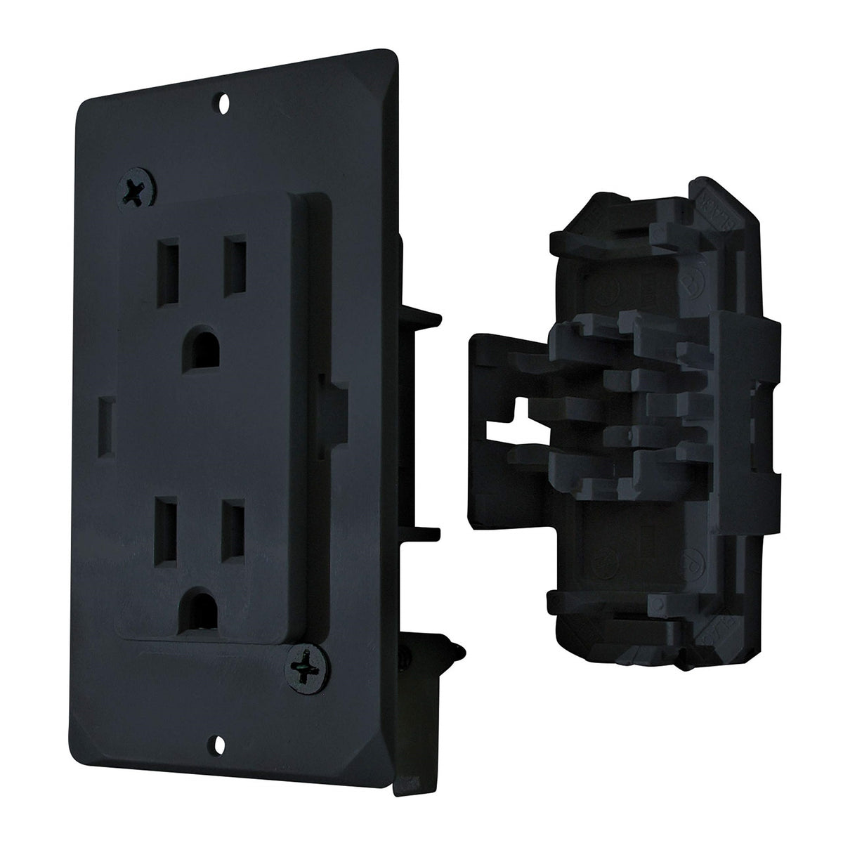 Valterra Diamond Group Dg15Bkvp Decor Receptacle With Cover - 15A, 125V, Black