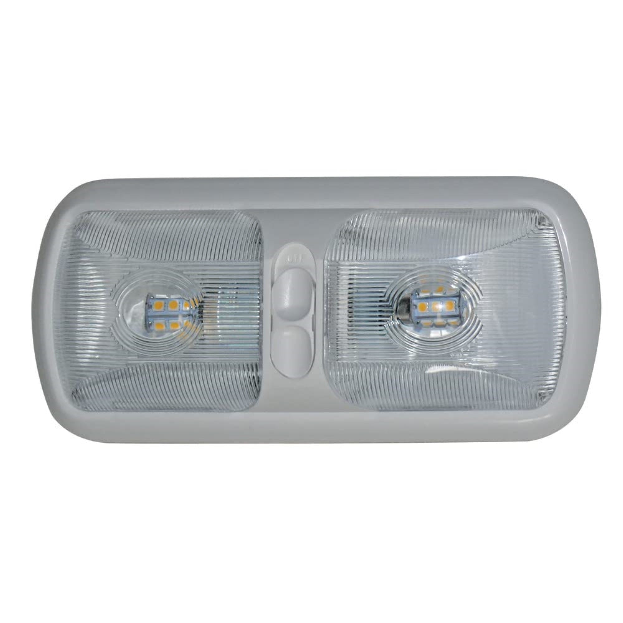 Diamond Group By Valterra 12V Double Incandescent Replacement Dome Light, Eurostyle With 3 Way Switch, 4.75'X11', 40W, 2 Wire Installation (1 Pack) - Dg71251Vp