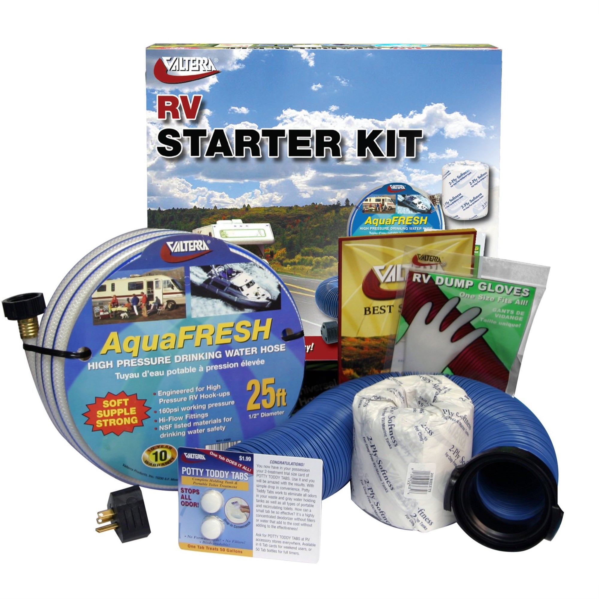 Valterra K88104 Standard Rv Starter Kit With Potty Toddy