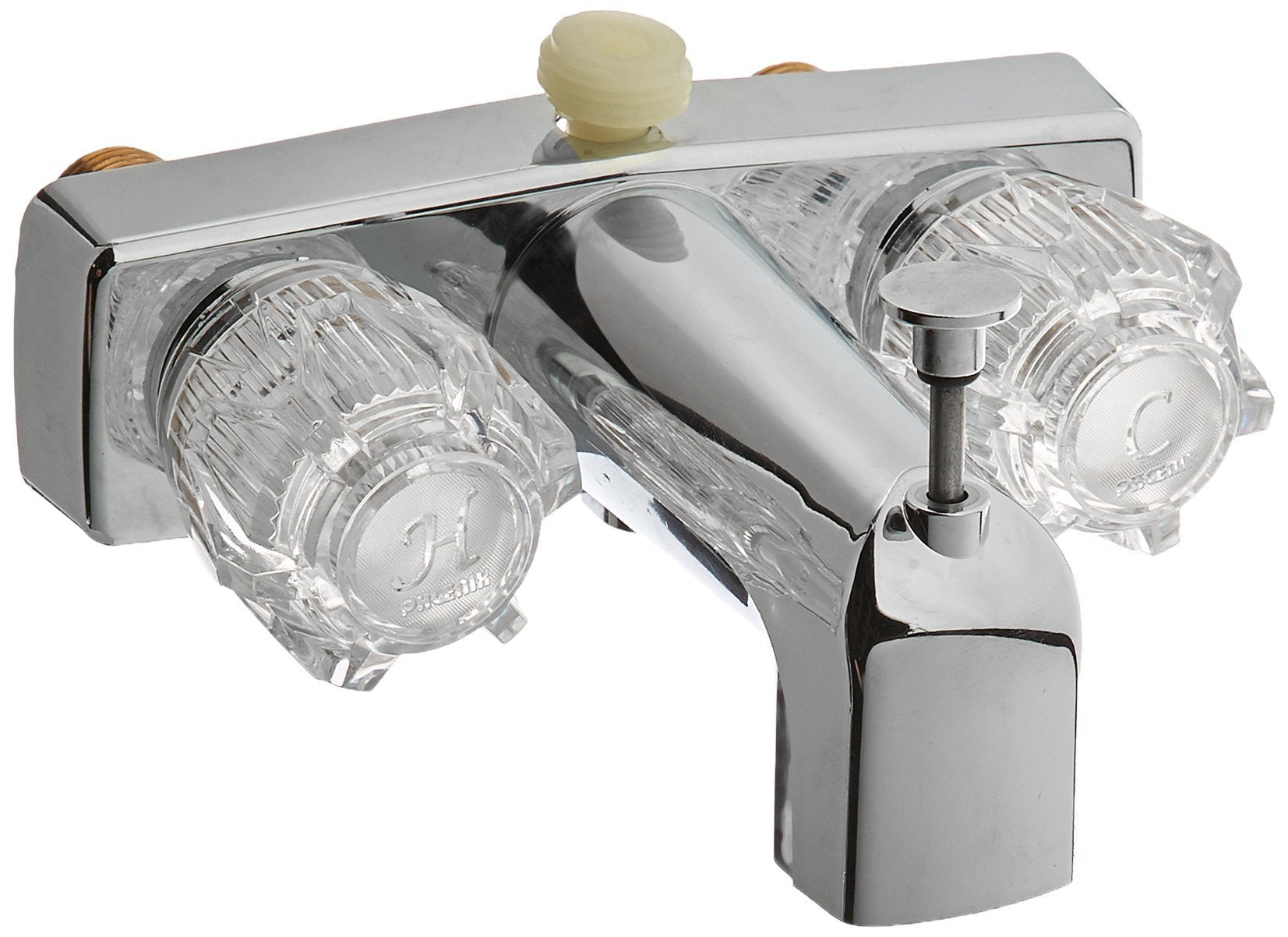 Tub/Shower Div Faucet W/ Dspud 4In 2 Knob Brass Chrome
