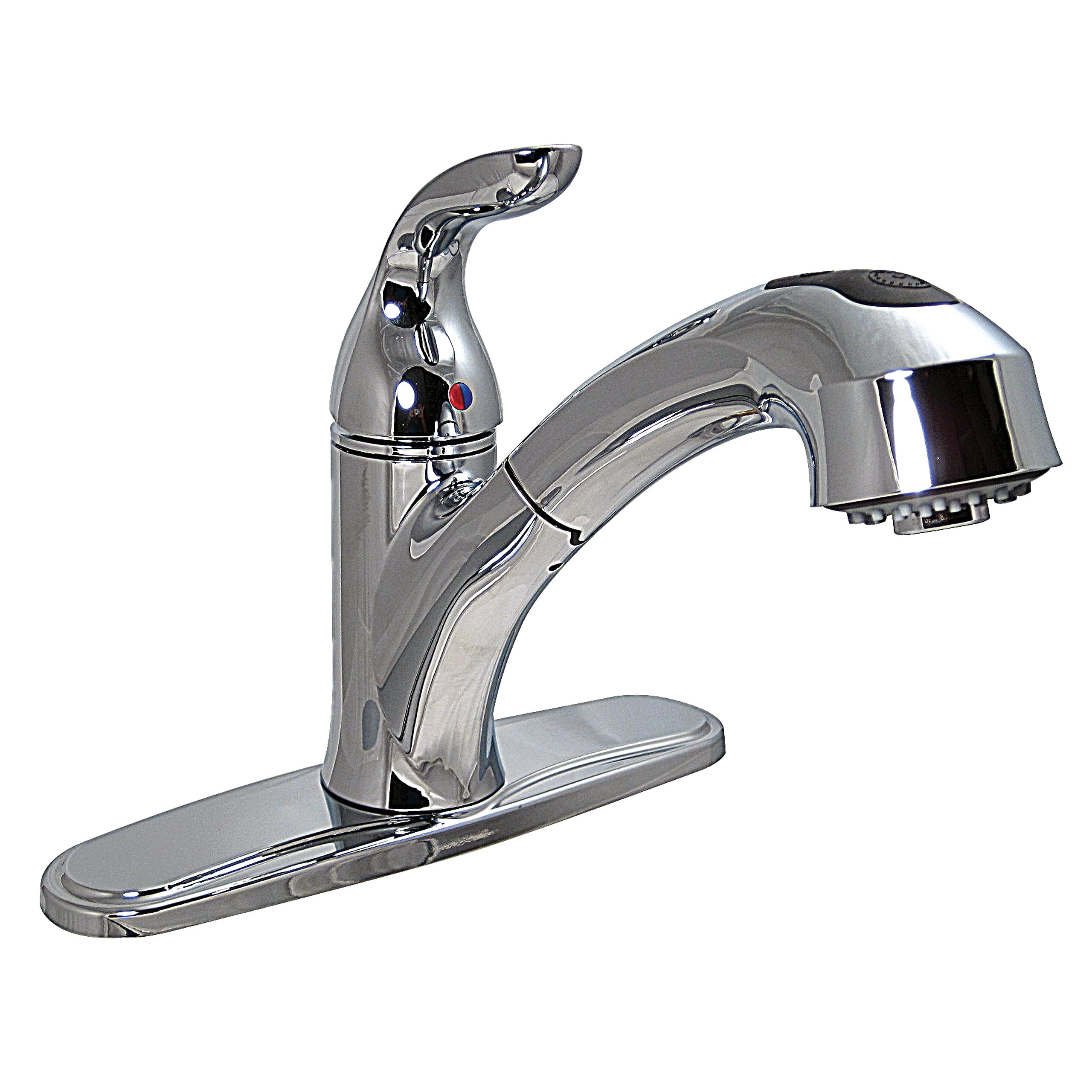 Kitchen Faucet 8In Pull Out Hybrid 1 Lever Ceramic Disc Chrome