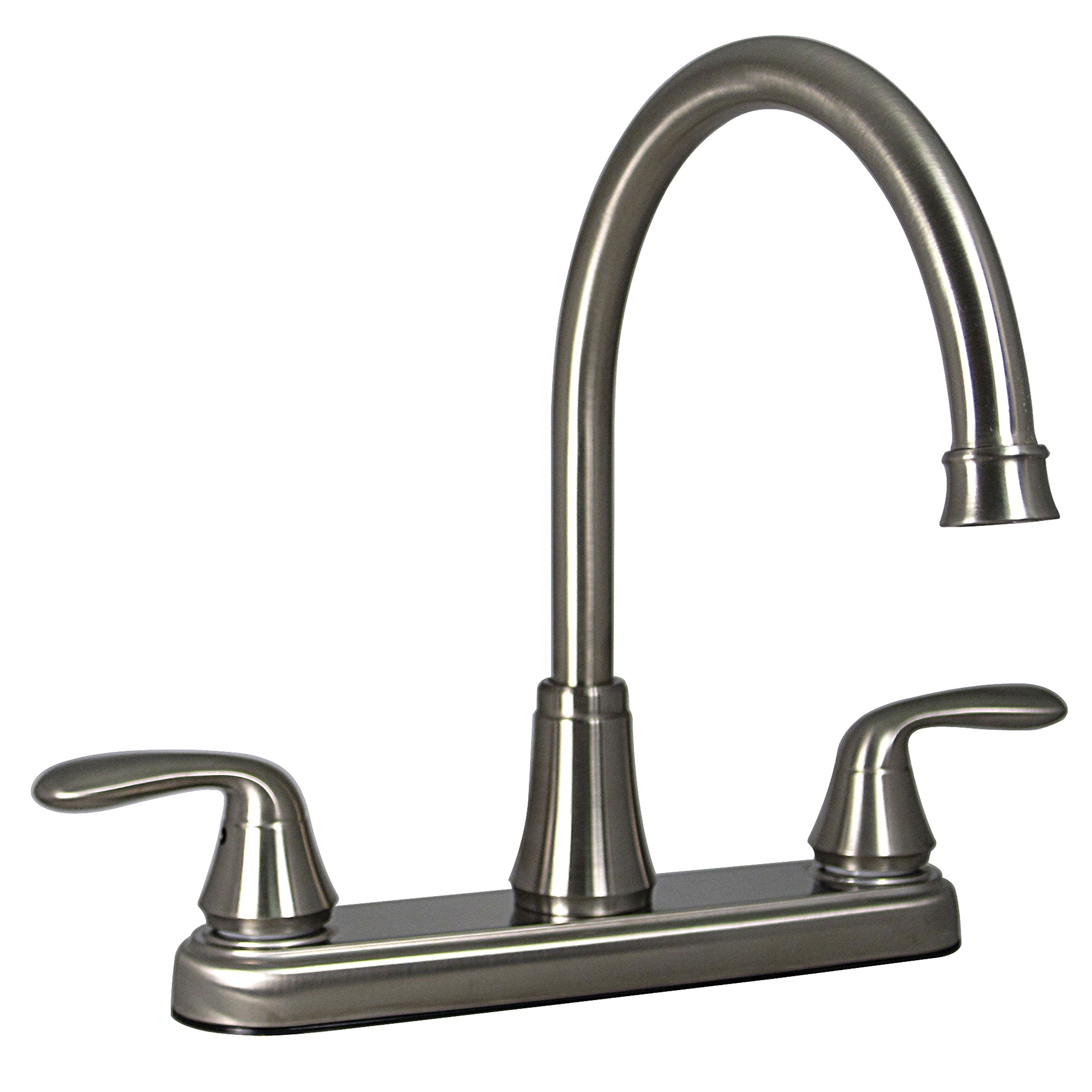 Kitchen Faucet 8In Hiarc Hybrid 2 Lever Brushed Nickel