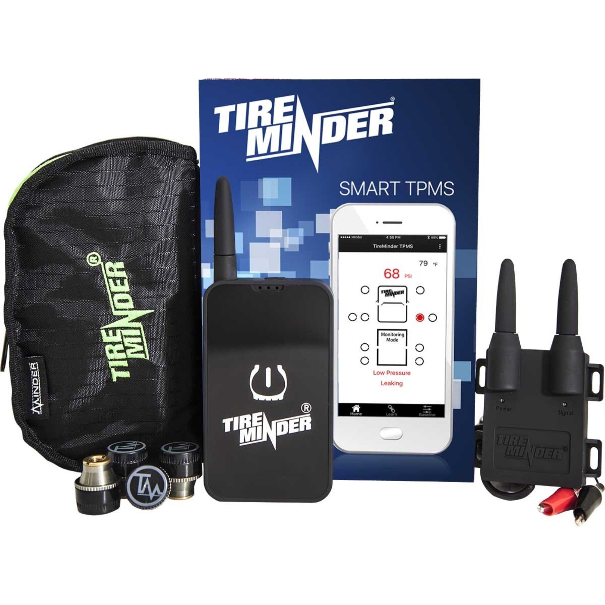 Tireminder Smart Tpms With 4 Transmitters For Rvs, Motorhomes, 5Th Wheels, Motor Coaches And Trailers