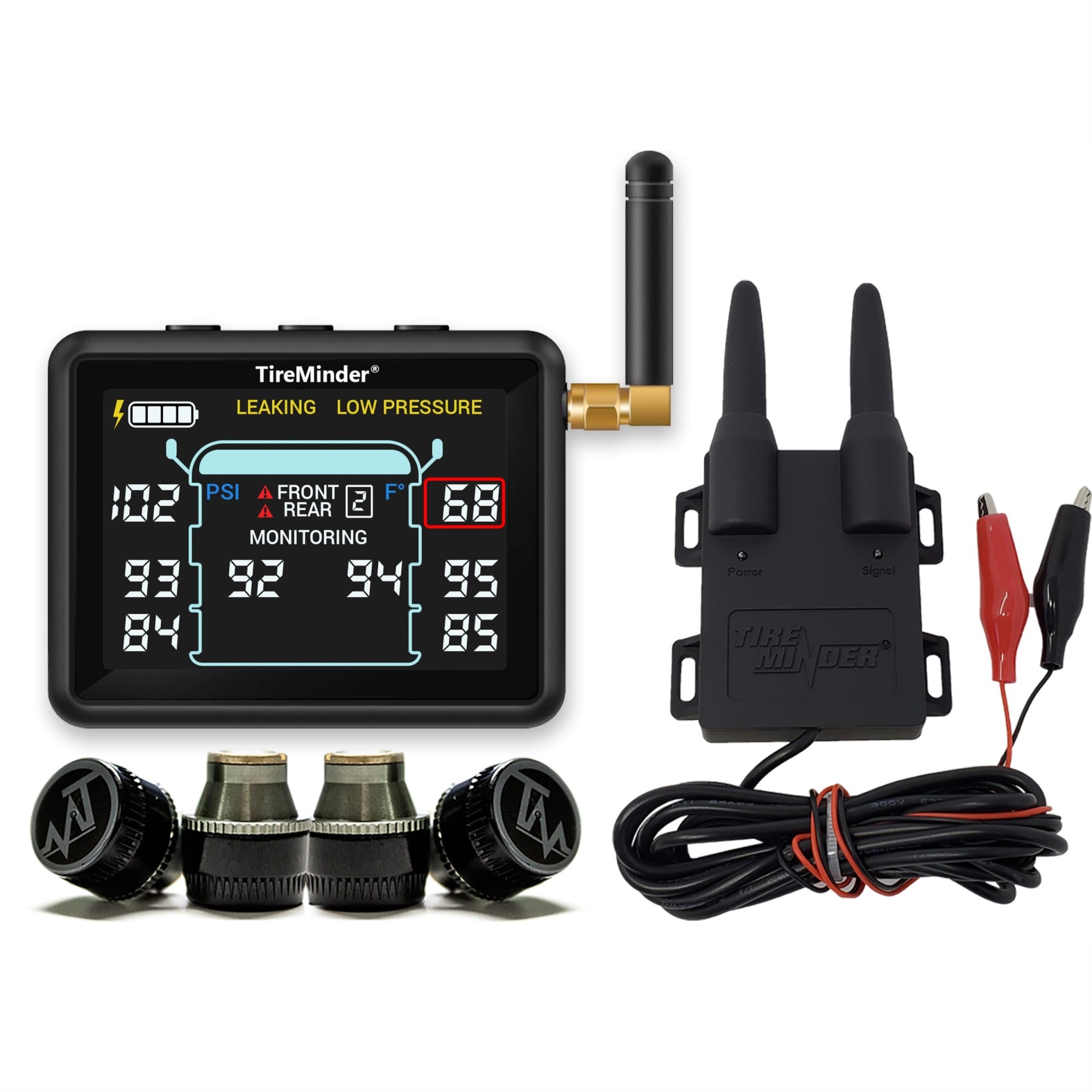 TireMinder i10 RV TPMS with 4 Transmitters, Black