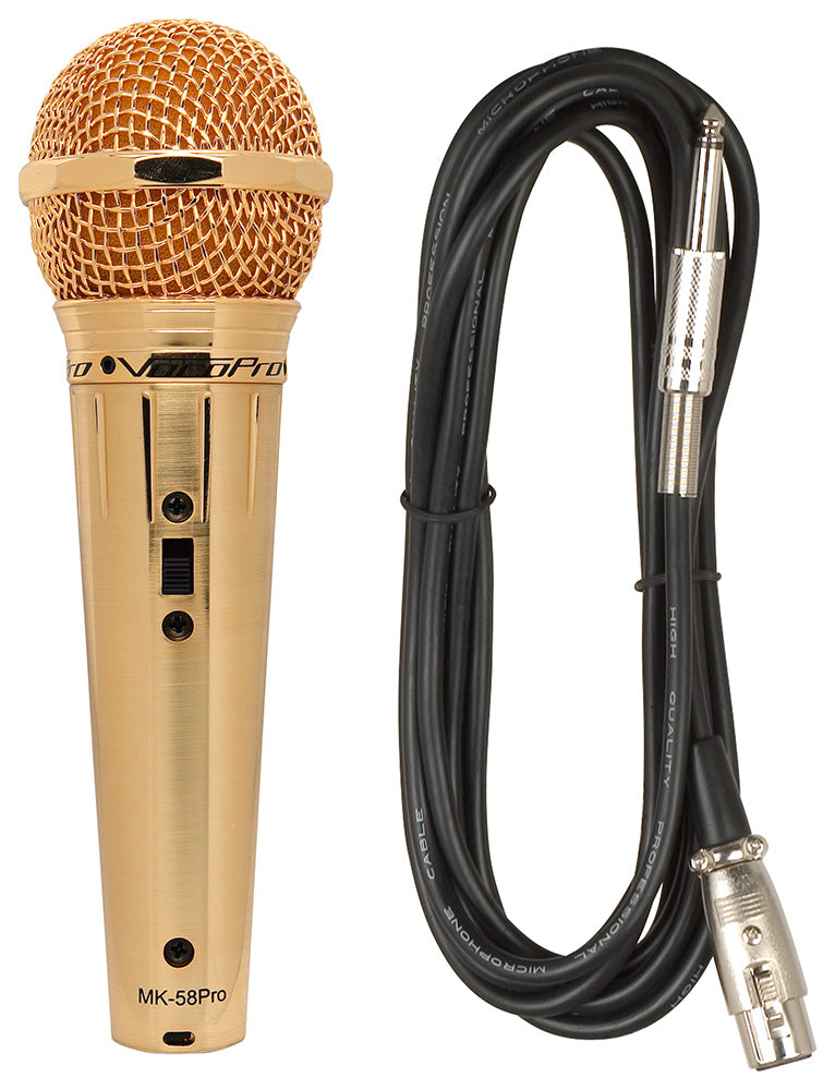 Gold Finish Professional Vocal Microphone