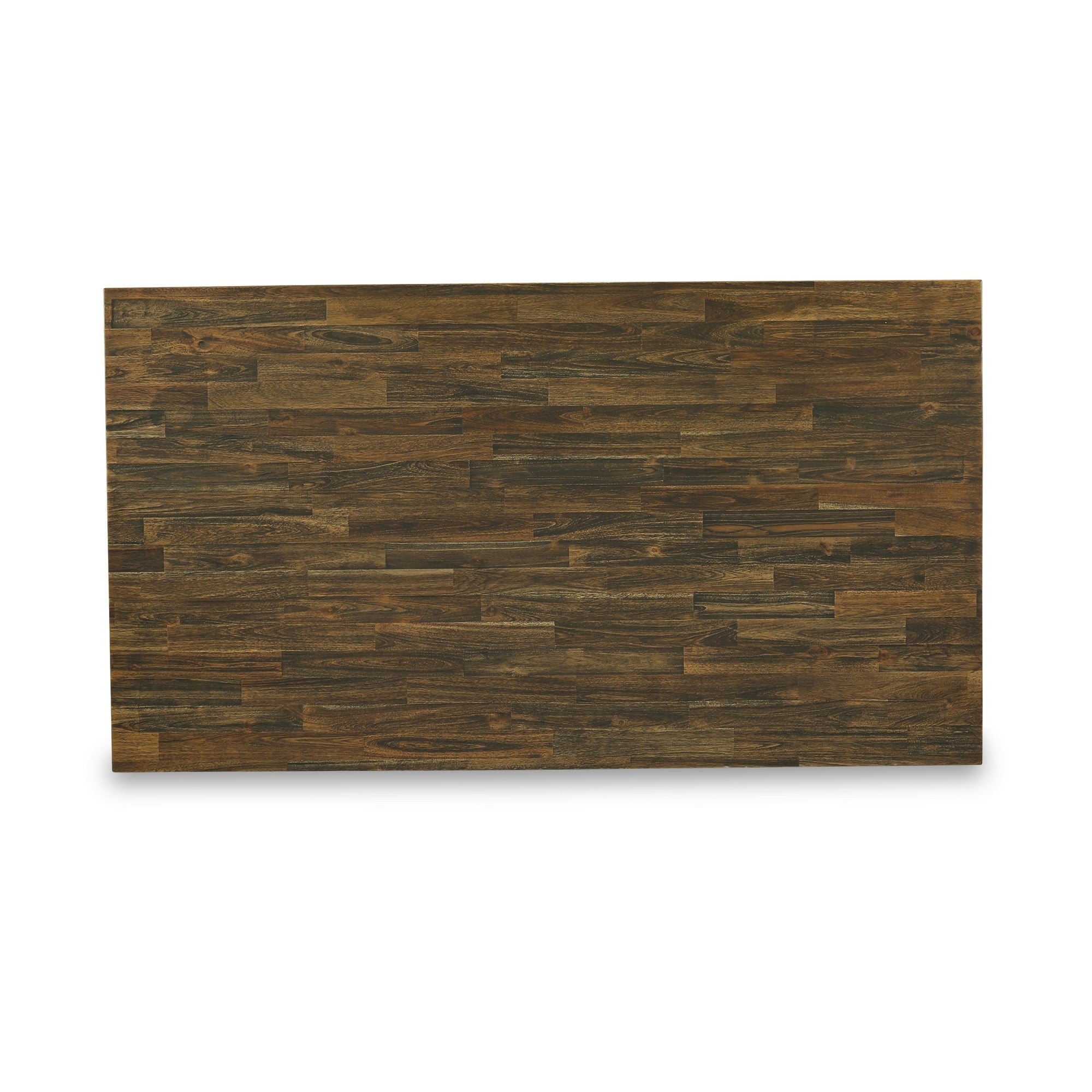 V-Style 40X72 In Dining Table With Wirebrushed Black Leg And Distressed Jacobean 418 Top Finish