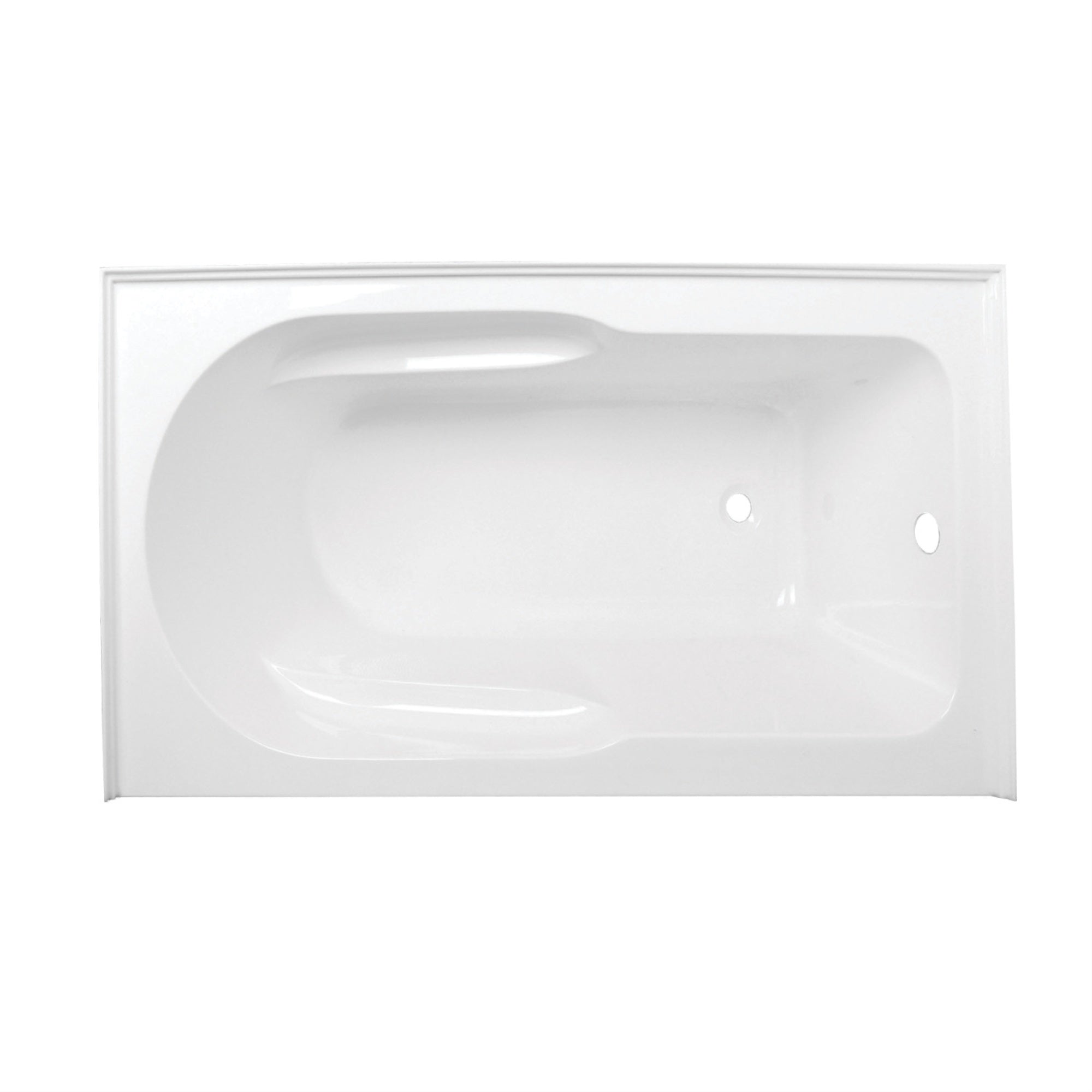 Aqua Eden Vtap603022R 60-Inch Acrylic Anti-Skid Alcove Tub With Right Hand Drain Hole, White