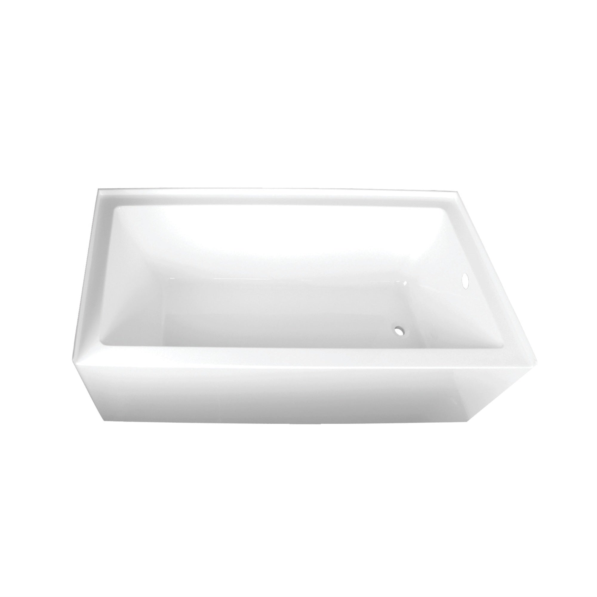 Aqua Eden Vtap603222R 60-Inch Acrylic Alcove Tub With Right Hand Drain Hole, White