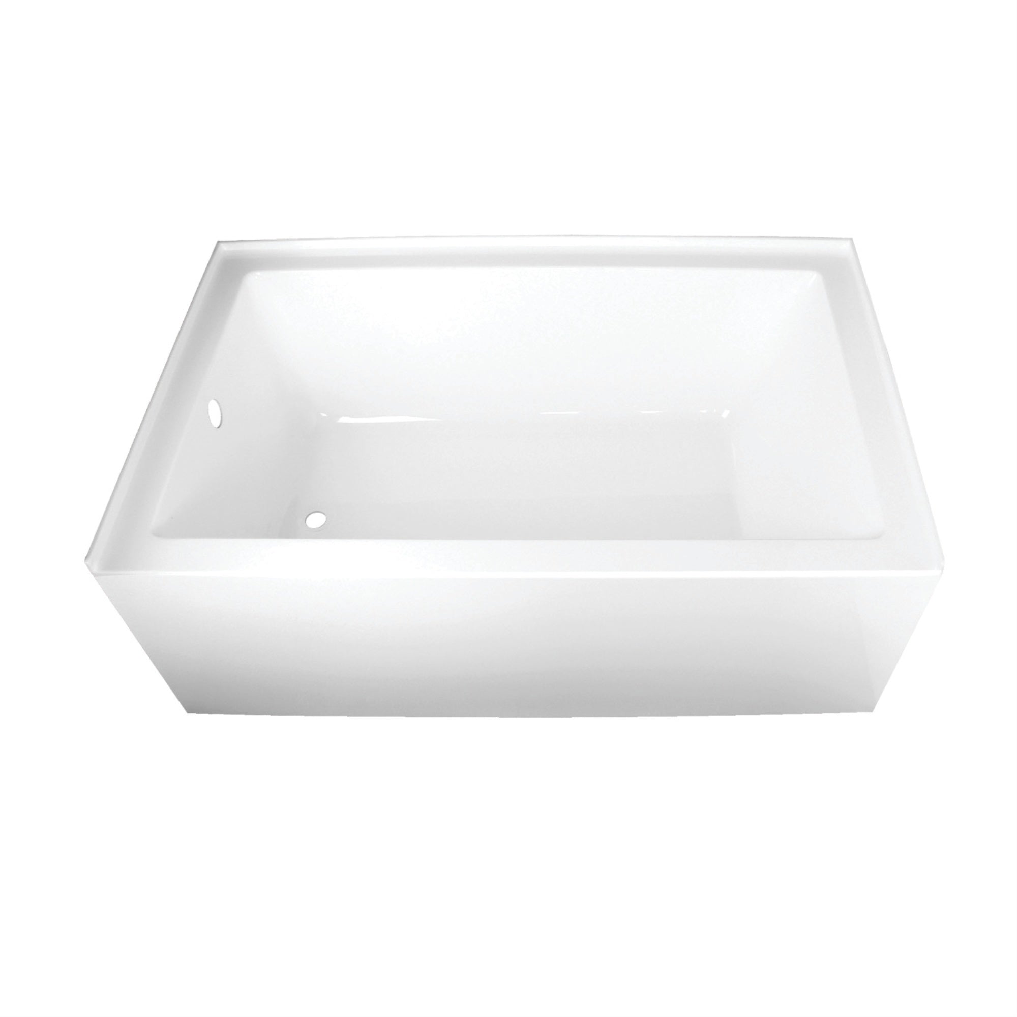 Aqua Eden Vtap603622L 60-Inch Acrylic Alcove Tub With Left Hand Drain Hole, White