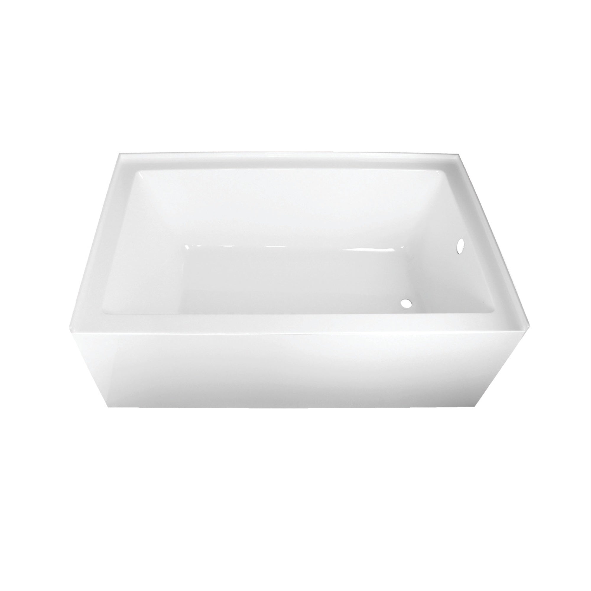 Aqua Eden Vtap603622R 60-Inch Acrylic Alcove Tub With Right Hand Drain Hole, White
