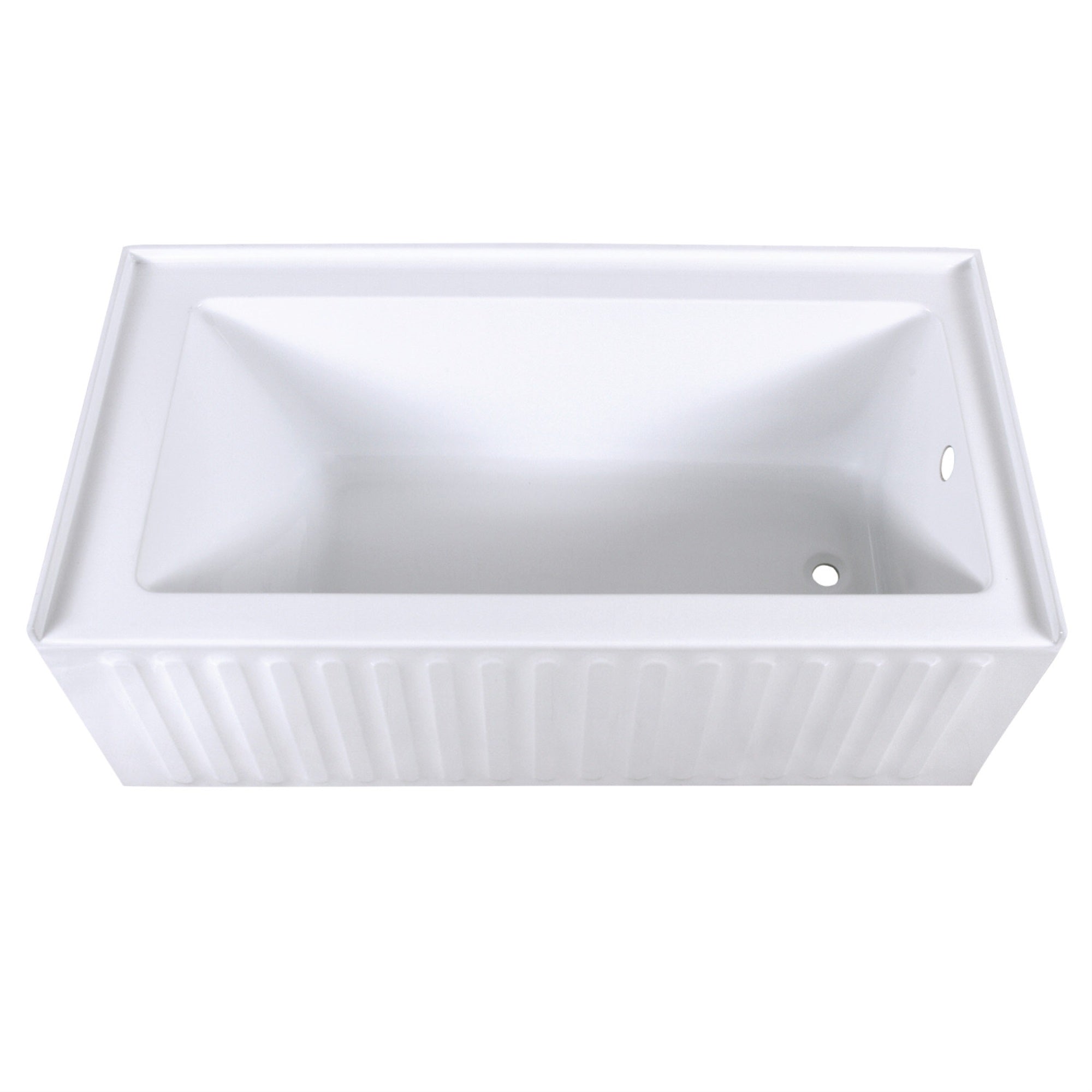 Aqua Eden Vtde603121R 60-Inch Acrylic Alcove Tub With Right Hand Drain Hole, White