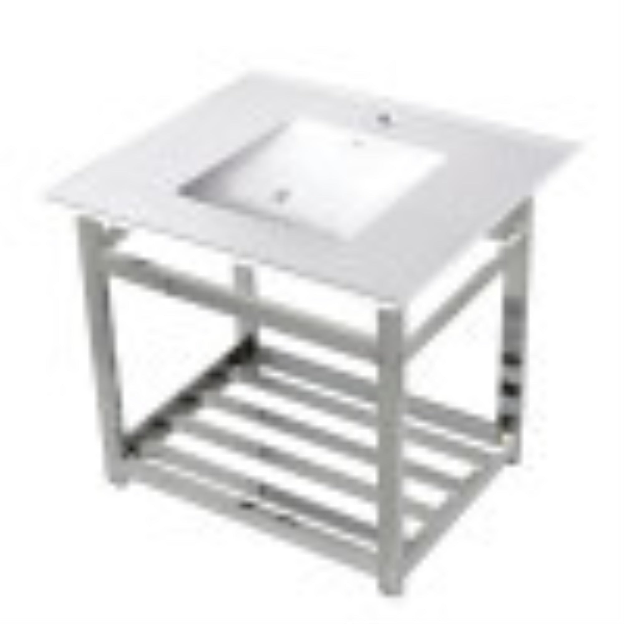 Kingston Brass Vwp3122A1 31-Inch Ceramic Console Sink (1-Hole), White/Chrome