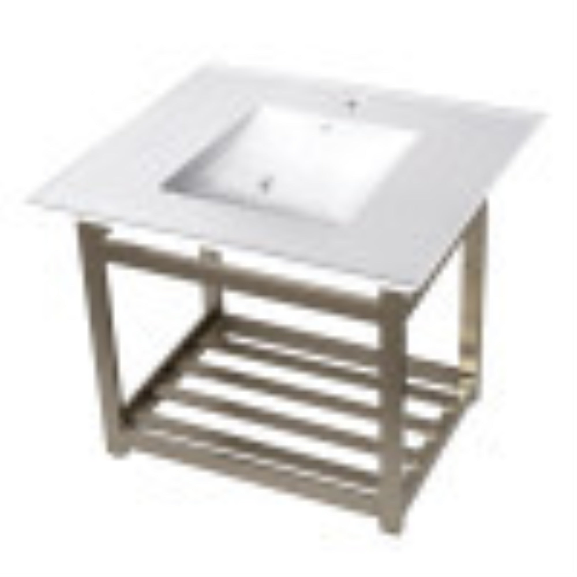 Kingston Brass Vwp3122A8 31-Inch Ceramic Console Sink (1-Hole), White/Brushed Nickel