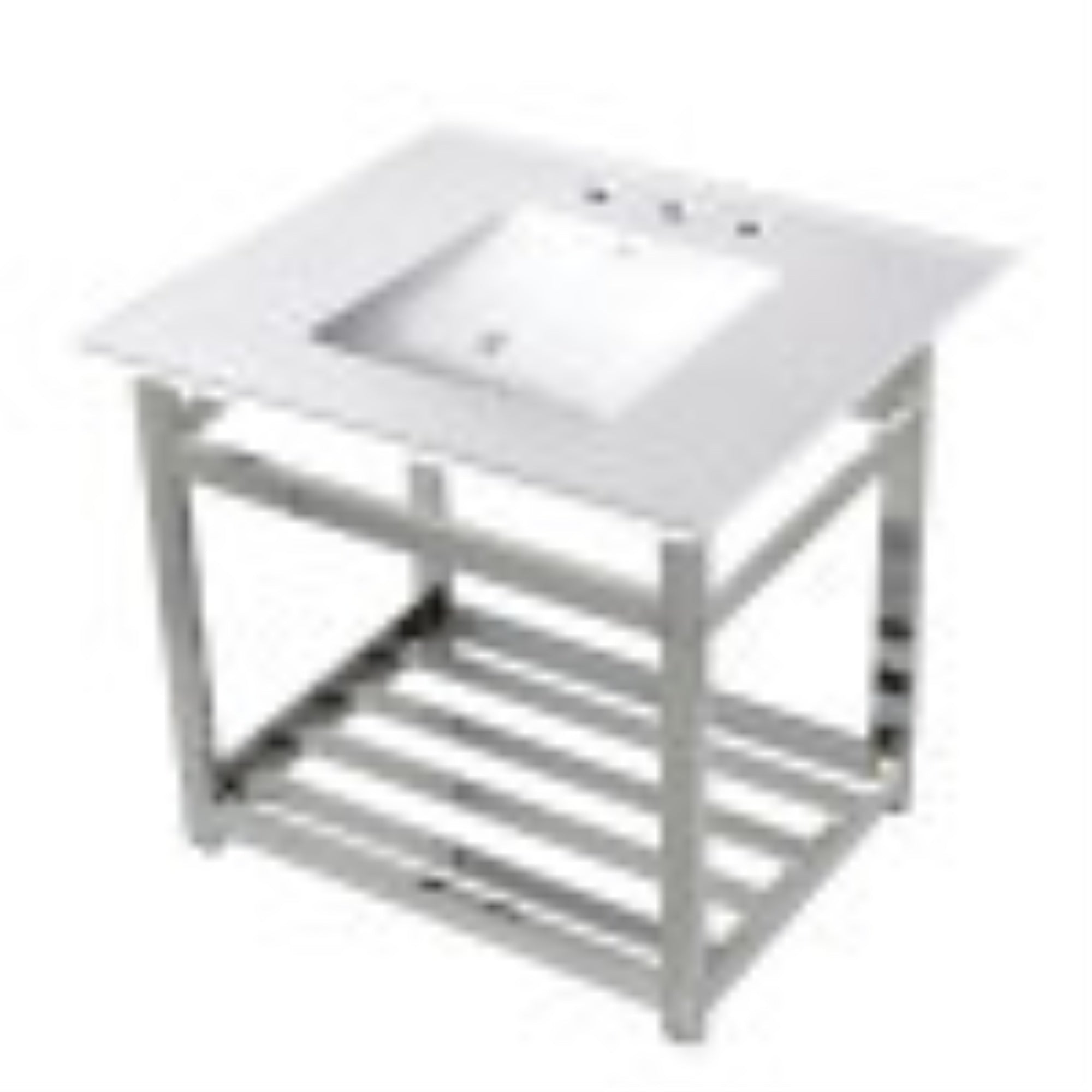 Kingston Brass Vwp3122W8A1 31-Inch Ceramic Console Sink (8-Inch, 3-Hole), White/Chrome
