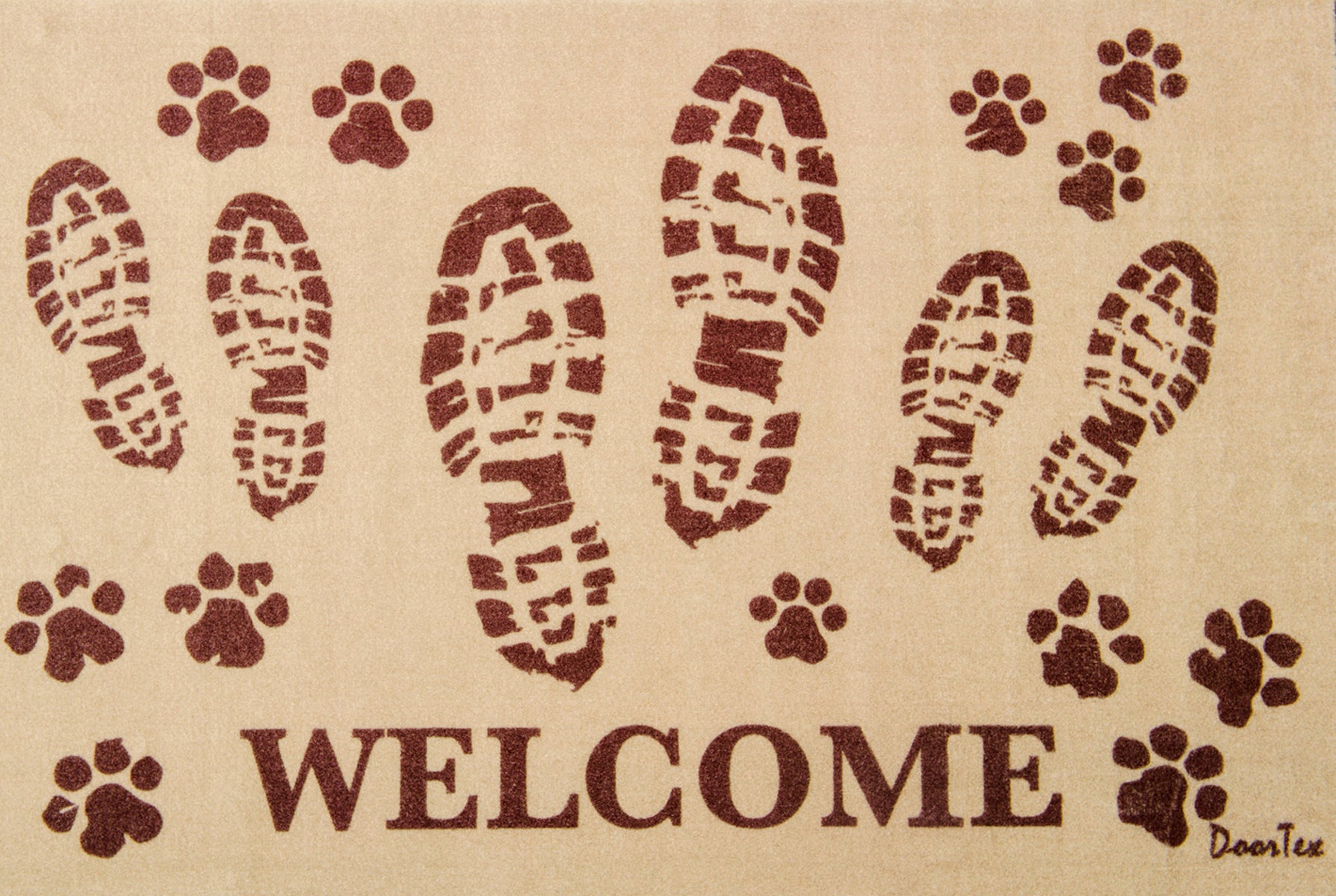 Doortex Welcome Boots Design Door Mat - 24 x 39″