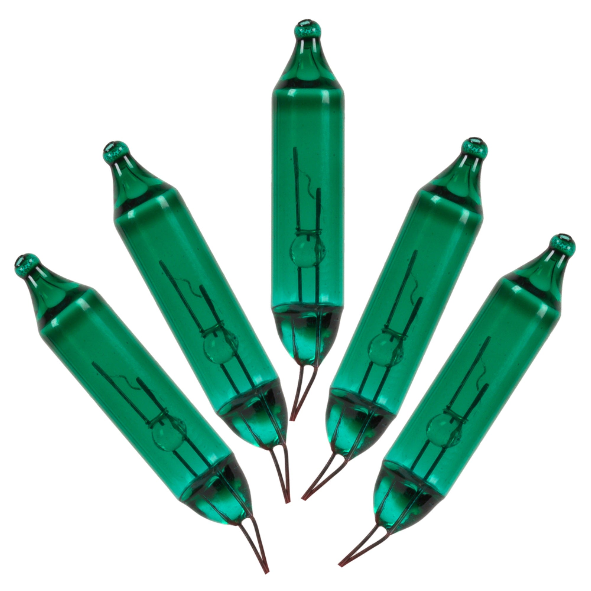 Green Mini Bulb 2.5 Volt 200mA 500/Bag