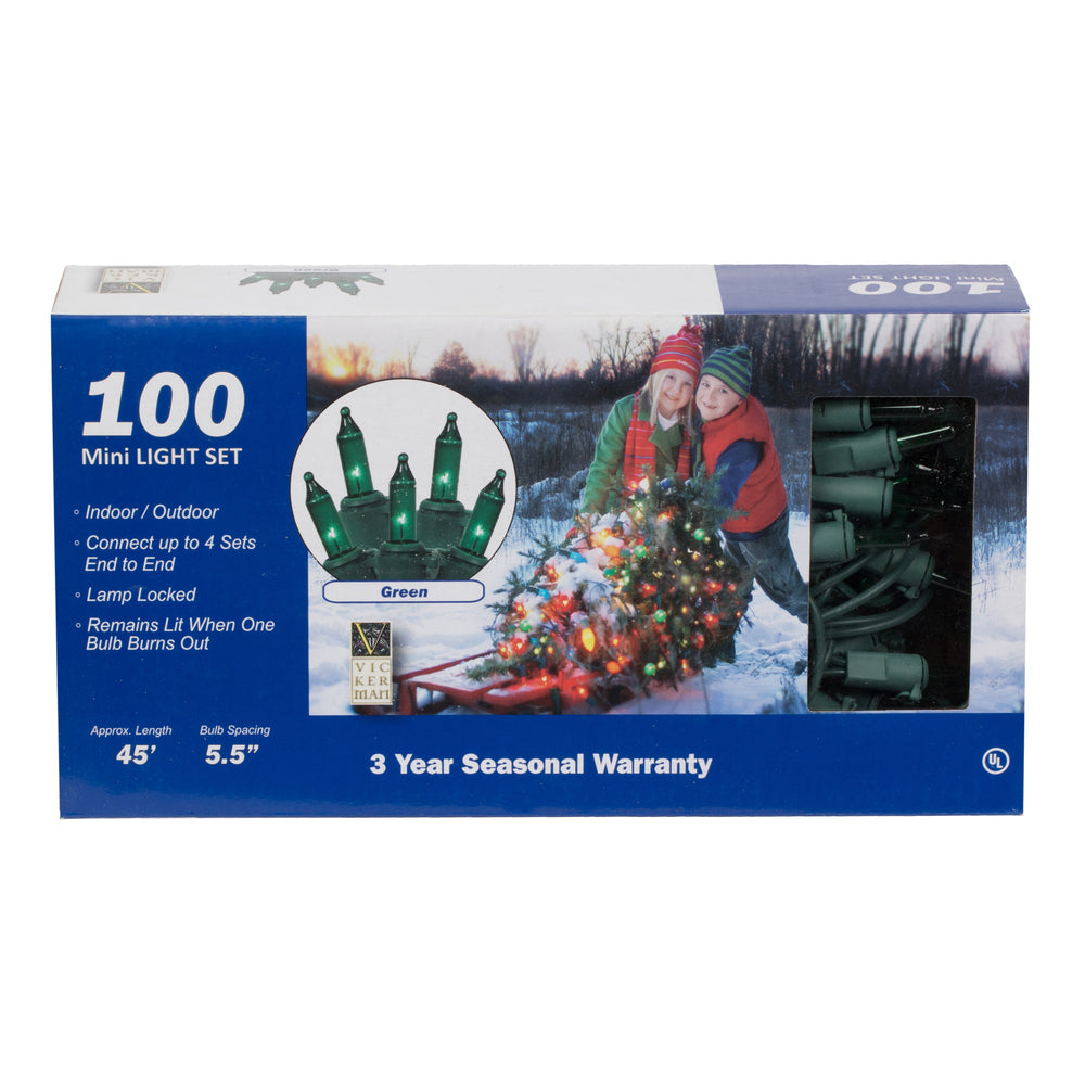 Vickerman 100Lt Green/GW Ec Lock Set 4″Sp 33'L - W4G1004