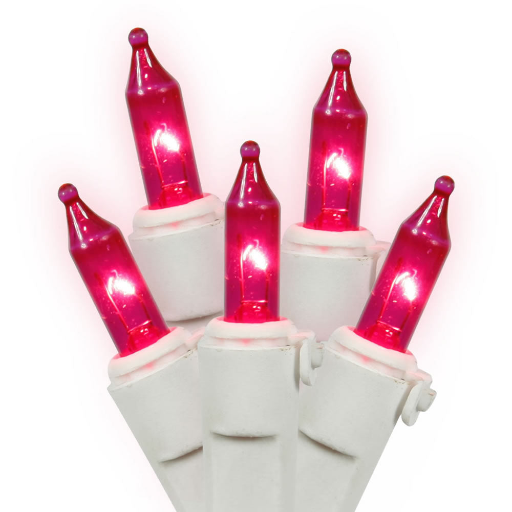 Vickerman 100Lt Pink/Ww Ec Lock Set 4″Sp 33'L - W4W1008
