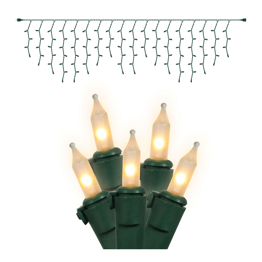 Vickerman 100Lt White/GW Icicle Ec Set 9'L Bag - W6G4305