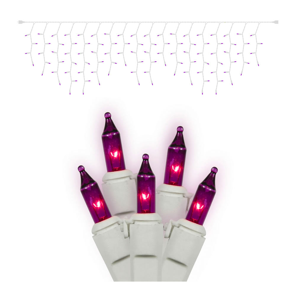 Vickerman 100Lt Purple/Ww Icicle Ec Set 9'L - W6W4326