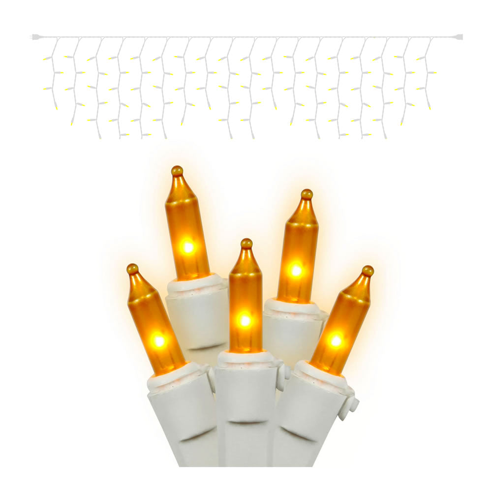 Vickerman 100Lt Yellow/Ww Icicle Ec Set 9'L - W6W4327