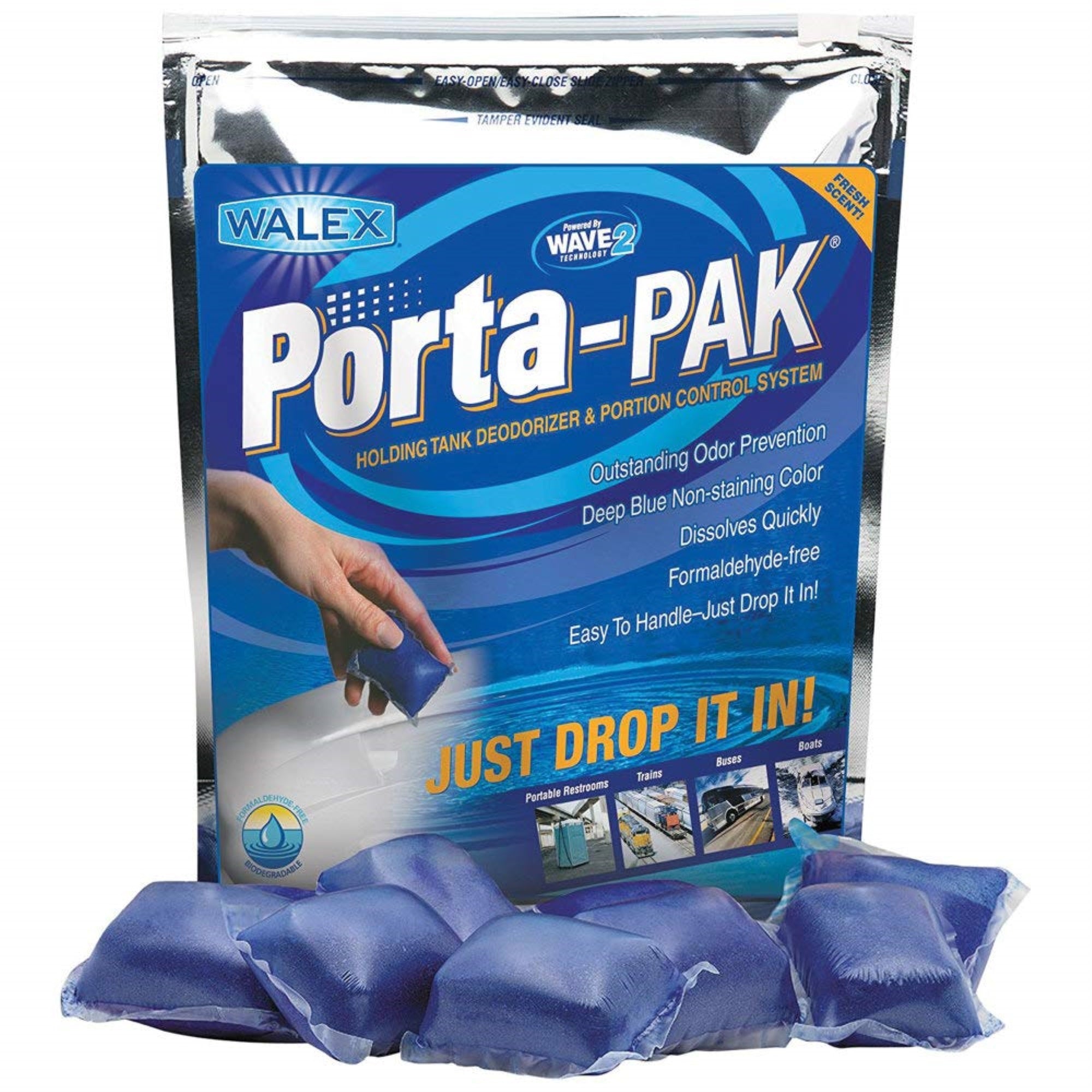 Walex Ppsgbg Porta-Pak Commercial Holding Tank Deodorizer Drop-Ins, Sunglow Scent (Pack Of 50)
