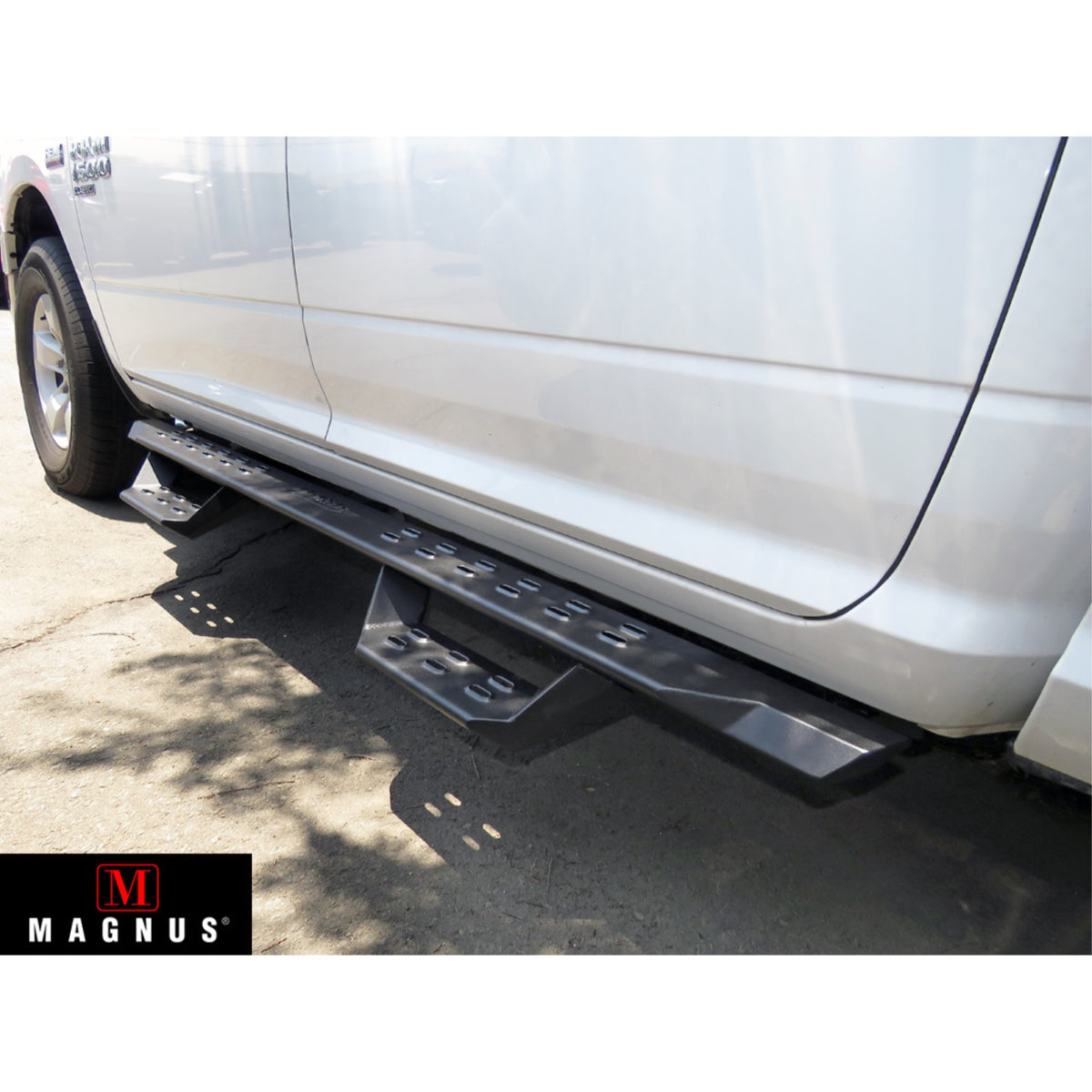 Carbon Steel Both Sides Nerf Bar Rs 2009-2018 Dodge Ram 1500 Crew Cab (Incl. 2019-2024 Ram 1500 Classic)\ 2010-2024 Dodge Ram 2500/3500/4500/5500 Crew Cab|(Excl. Chassis Cab With Diesel Models)