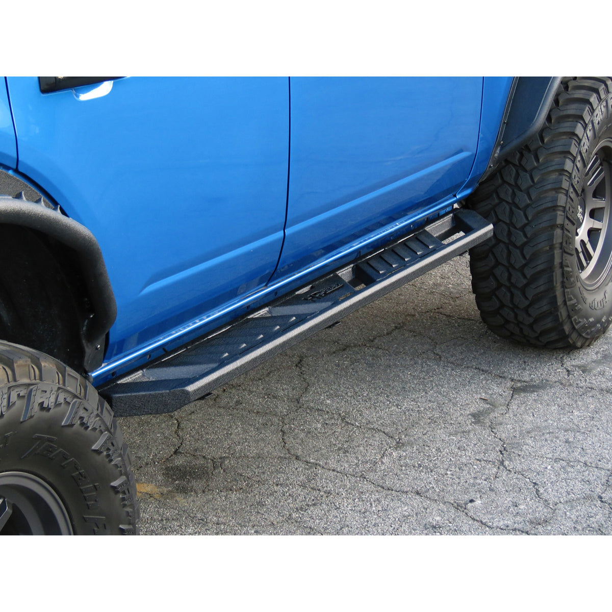 Carbon Steel  Running Board-A Series 2015-2025 Ford F-150 Super Crew Cab\ 2022-2025 Ford F-150 Lightning Ev Super Crew Cab\ 2017-2025 Ford F-250/F-350/F-450/F-550 Super Duty Crew Cab
