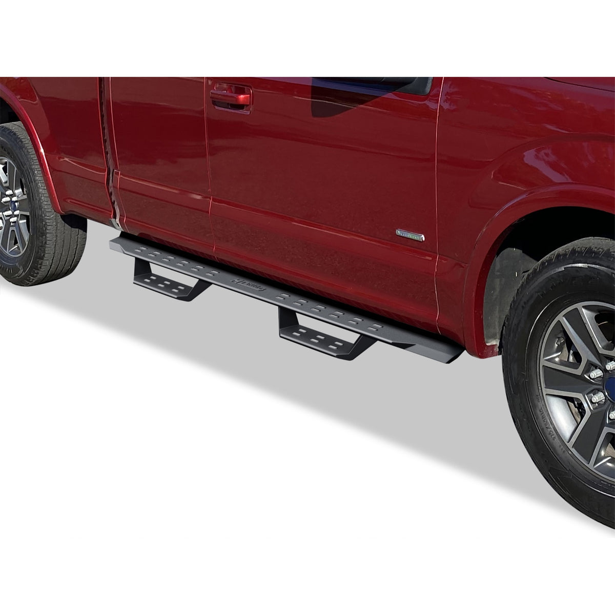 Carbon Steel Both Sides Nerf Bar Rs 2015-2025 Ford F-150 Super Cab \ 2017-2025 Ford F-250/F-350/F-450/F-550 Super Duty Super Cab