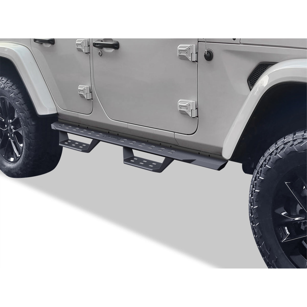 Carbon Steel Both Sides Nerf Bar Rs 2018-2025 Jeep Wrangler Jl 4-Door, Incl 2021-2025 4Xe