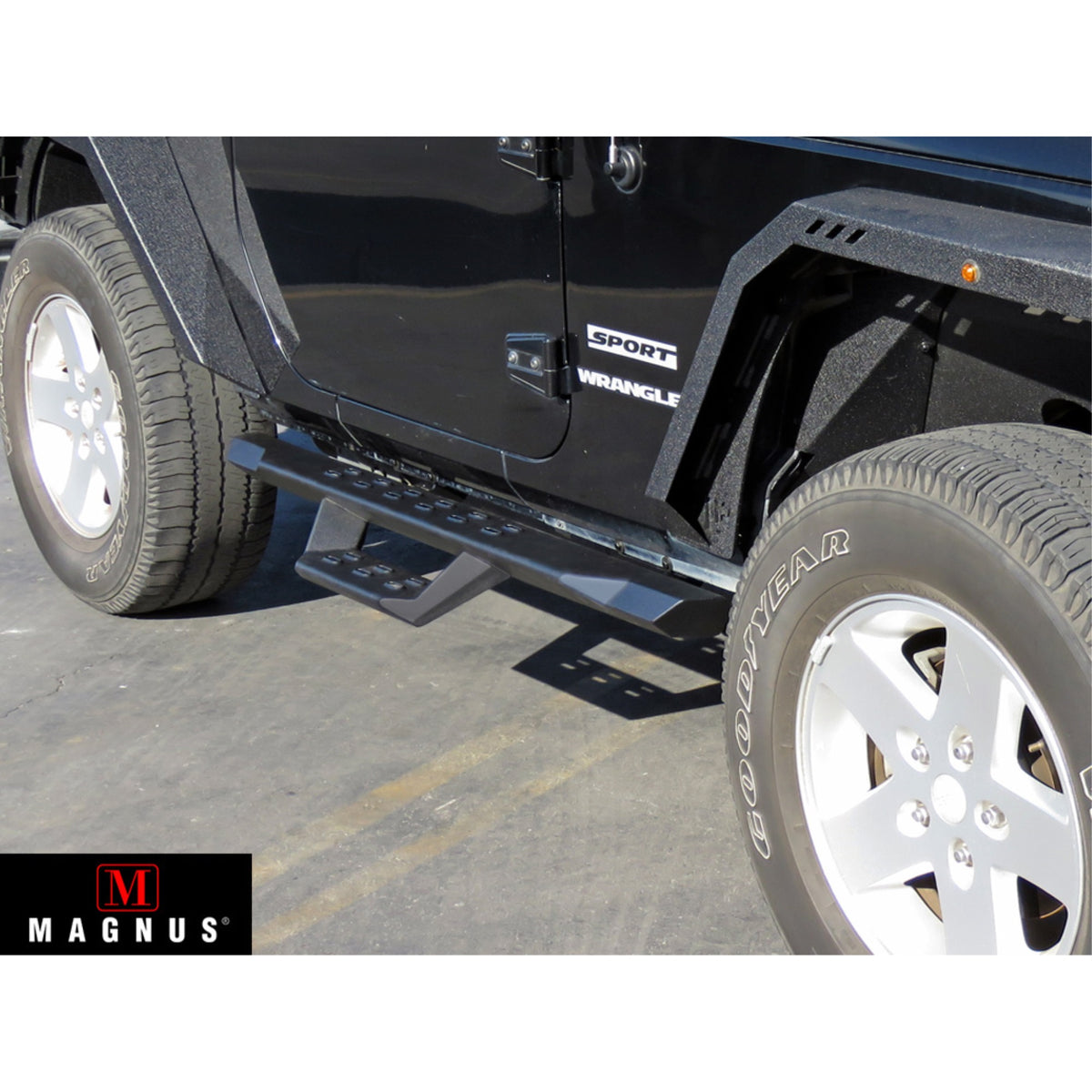 Carbon Steel Both Sides Nerf Bar Rs 2007-2018 Jeep Wrangler Jk 2-Door (Factory Sidesteps Or Rock Rails Have To Be Removed)