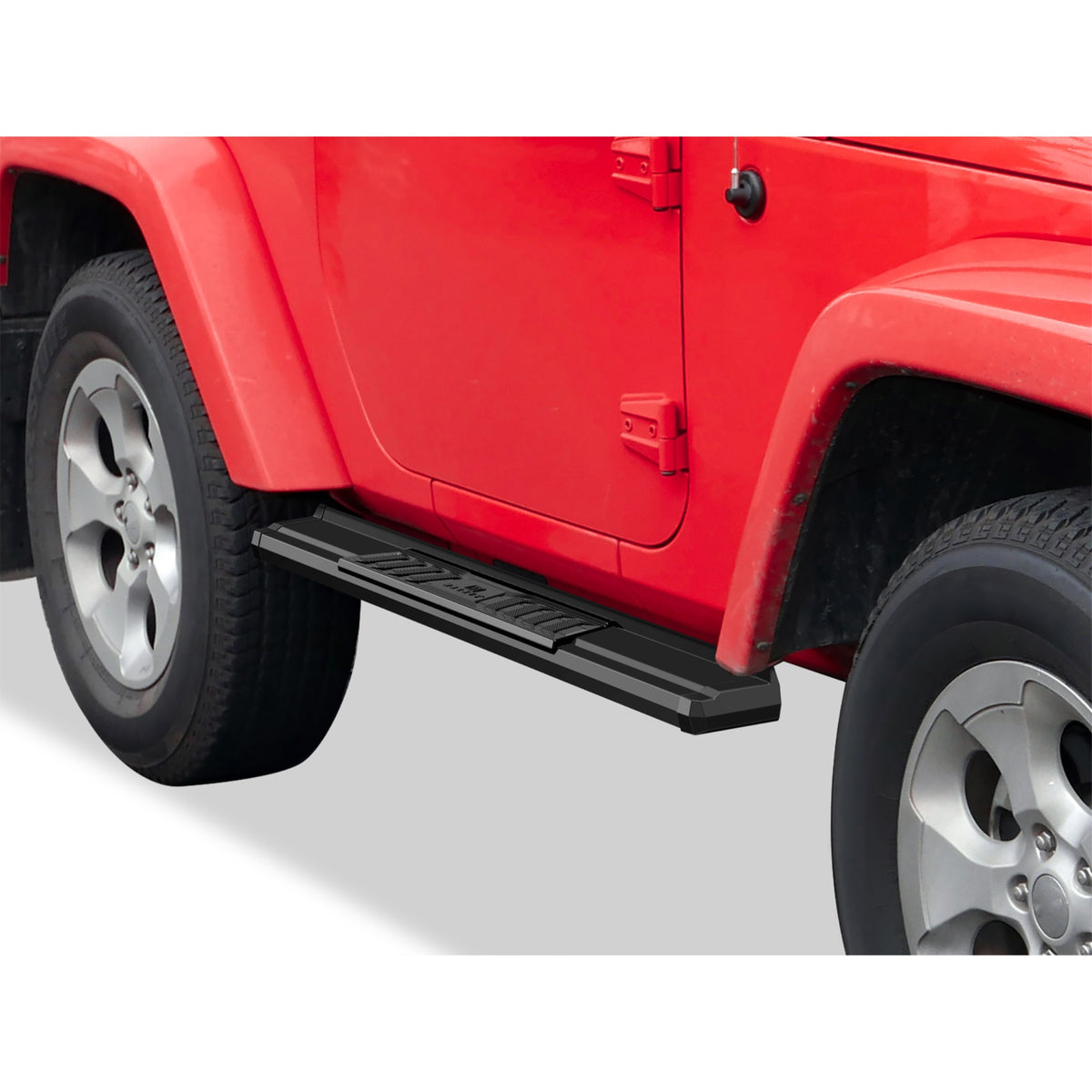 Carbon Steel + Pe Step Area Both Sides Running Board-S Series 2007-2018 Jeep Wrangler Jk 2-Door (Factory Sidesteps Or Rock Rails Have To Be Removed)