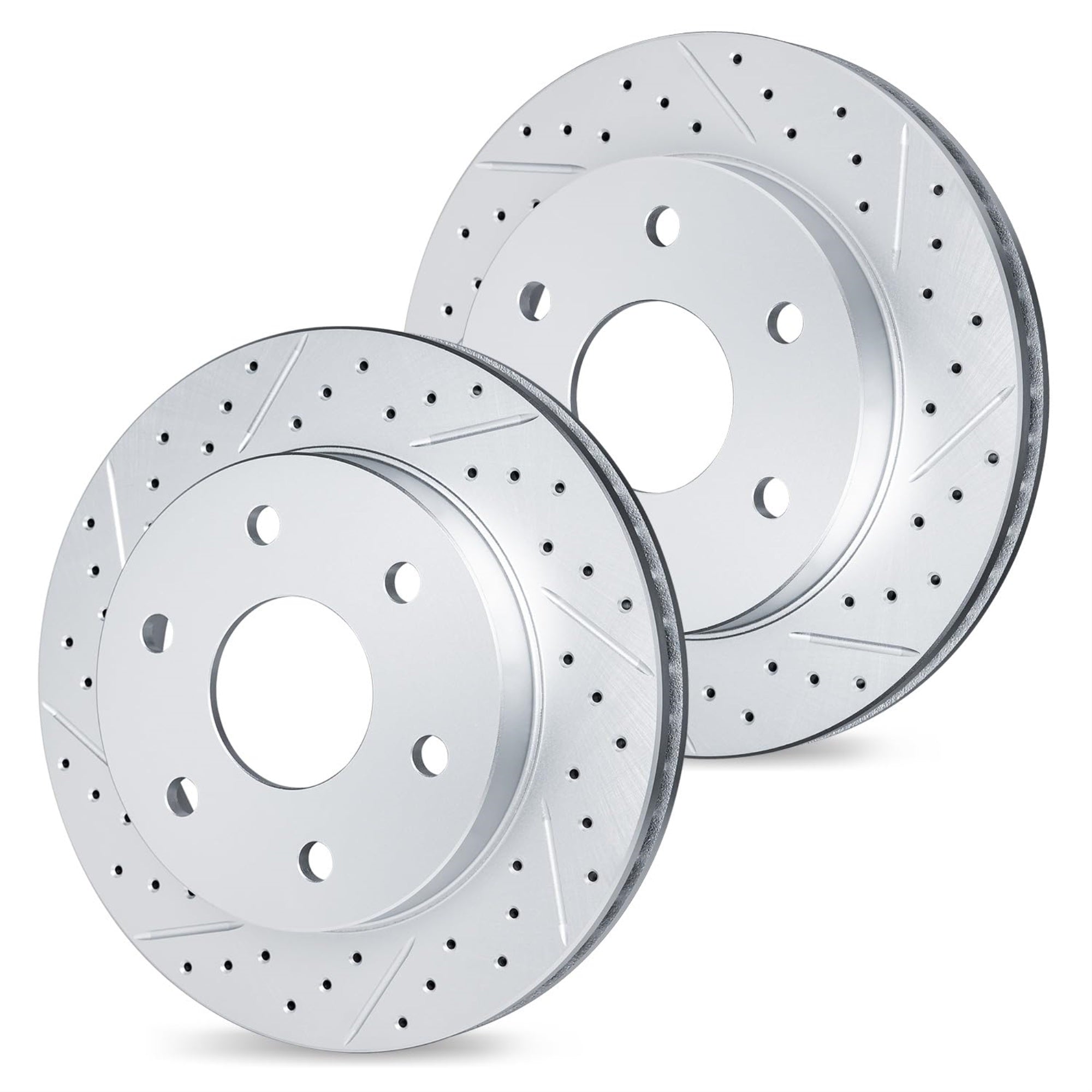 R1 Concepts Drilled And Slotted Carbon Coated Disc Brake Rotor Set Wbpn1-40029