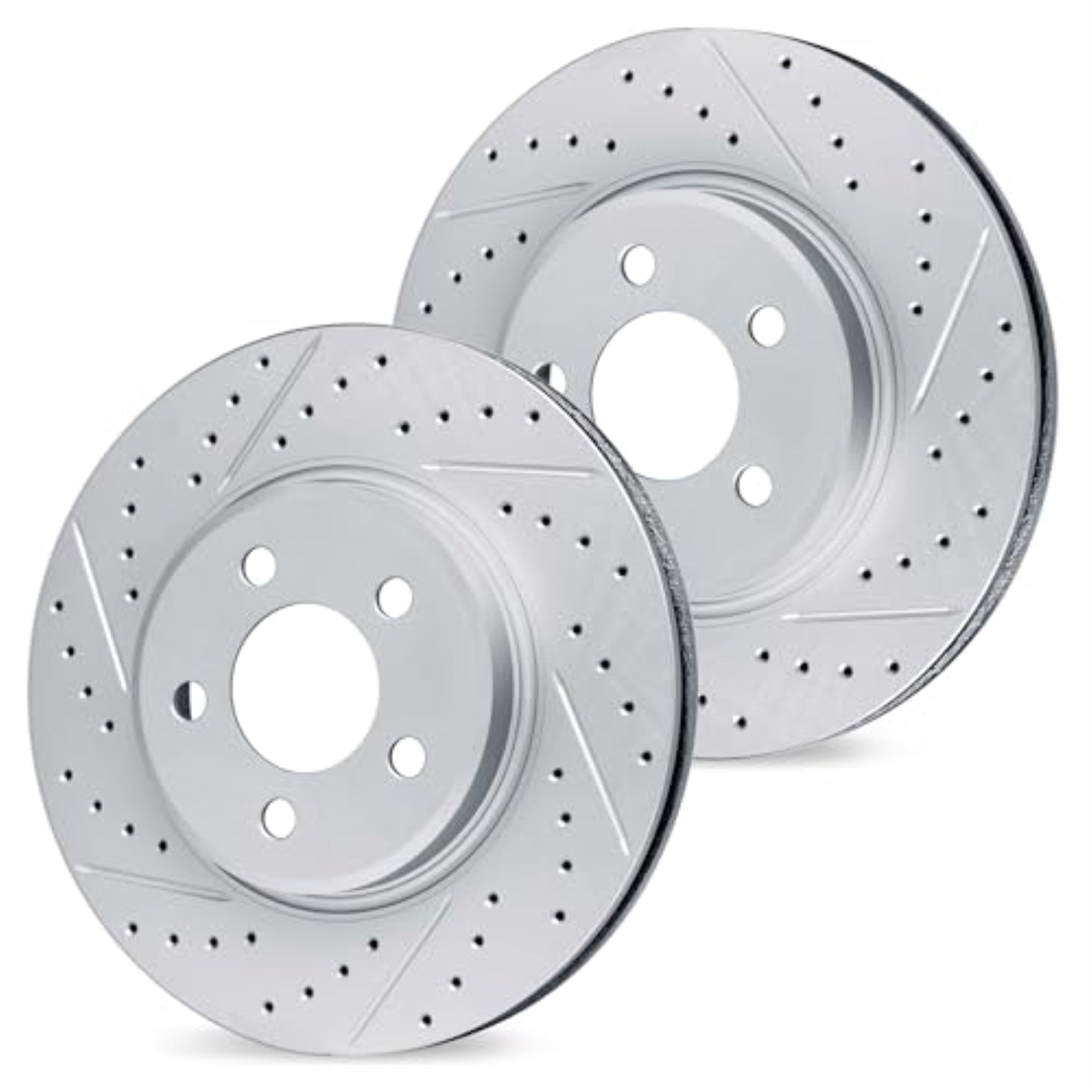 R1 Concepts Drilled And Slotted Carbon Coated Disc Brake Rotor Set Wbpn1-67005