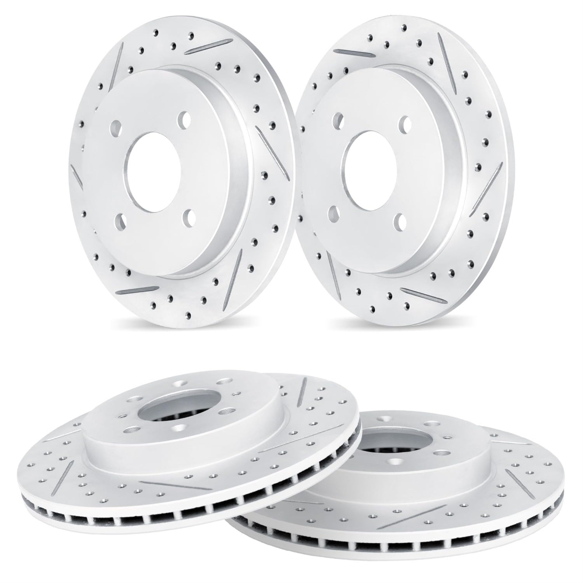 R1 Concepts Drilled and Slotted Carbon Coated Disc Brake Rotor Set WBPN2-31008
