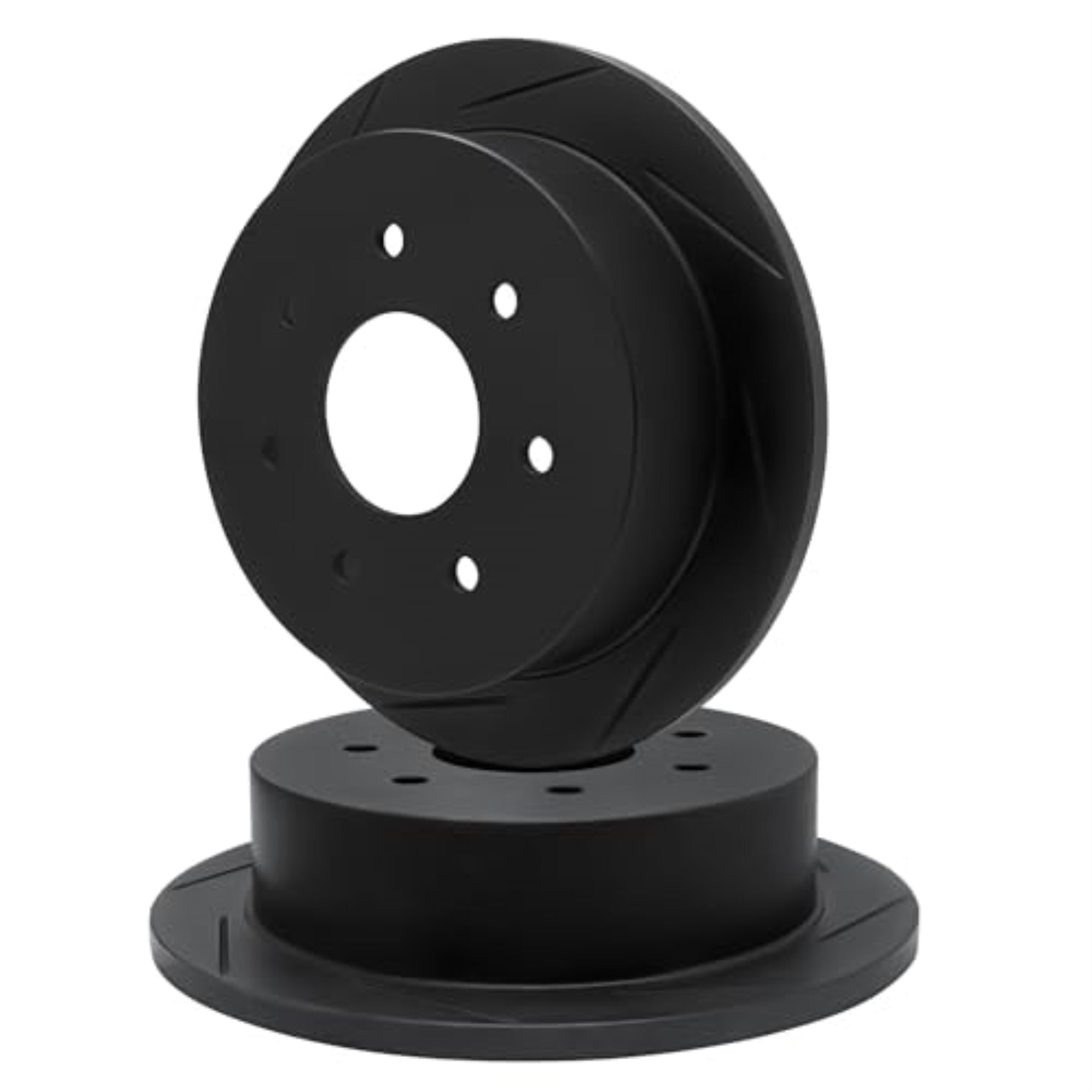 R1 Concepts Slotted Black Disc Brake Rotor Set Wcpn1-54214
