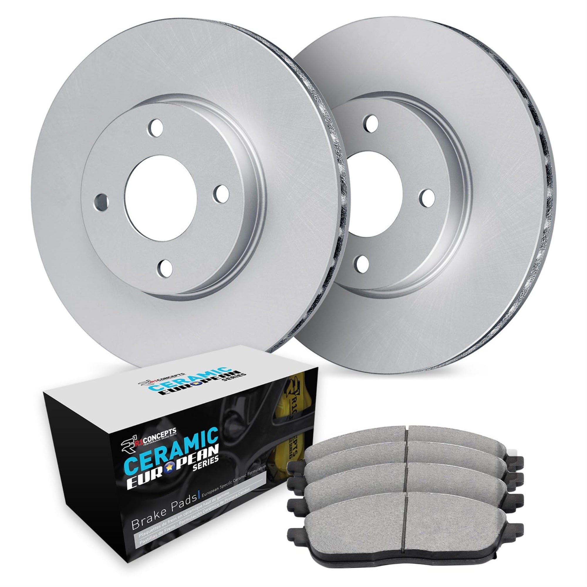 R1 Concepts Carbon Coated Disc Brake Rotor Set With Euro Ceramic Pads Wdtn1-31000